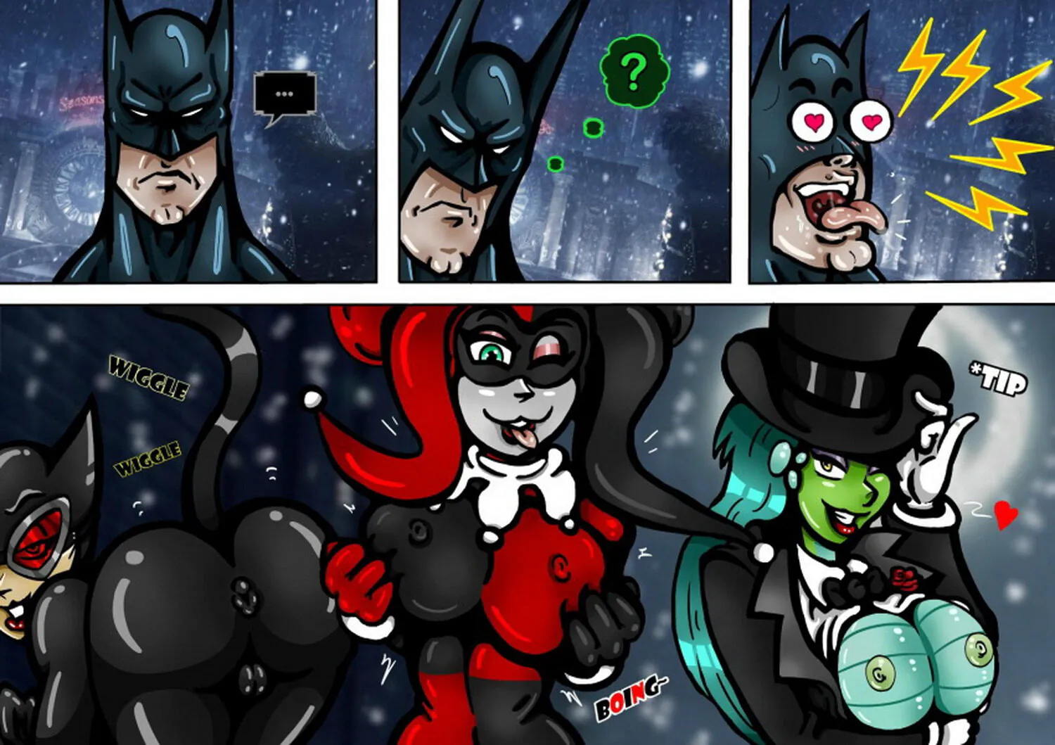 Batman and Bruce Wayne Nipples Tits