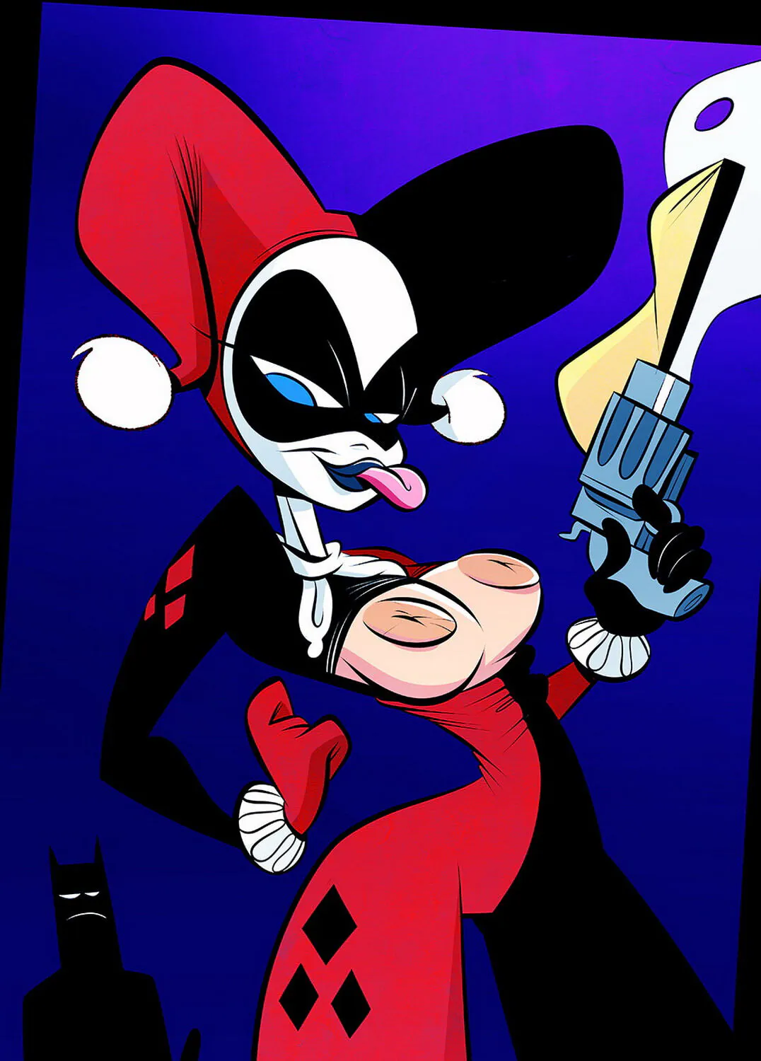 Batman and Harley Quinn Tits Topless Nipples