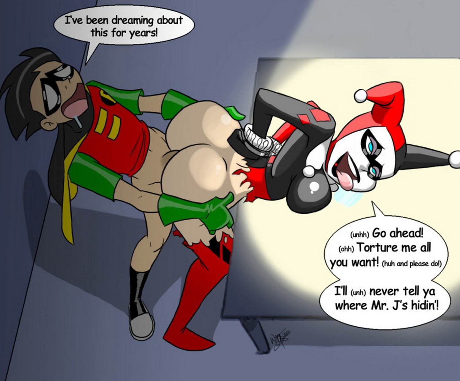 Dick Grayson and Harley Quinn Doggy Style Huge Ass