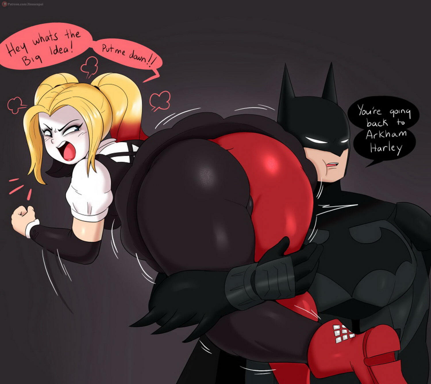 Harleen Quinzel and Bruce Wayne Huge Ass