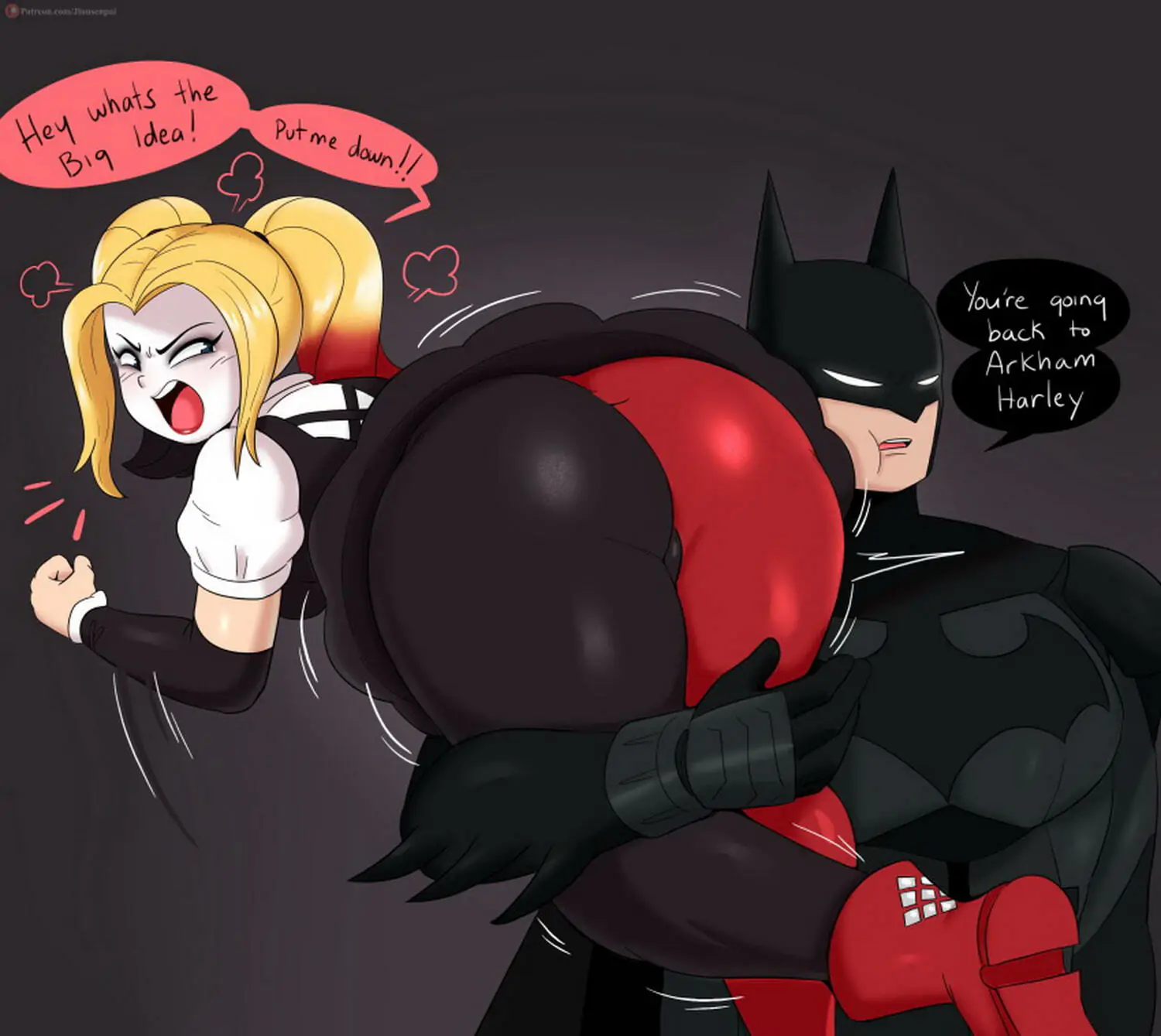 Harleen Quinzel and Bruce Wayne Huge Ass