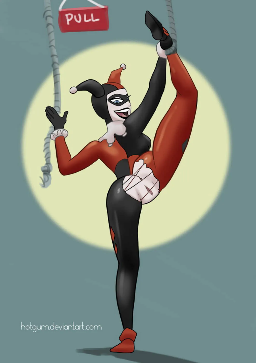 Harleen Quinzel and Harley Quinn Female Only Pussy Solo Tits Lips