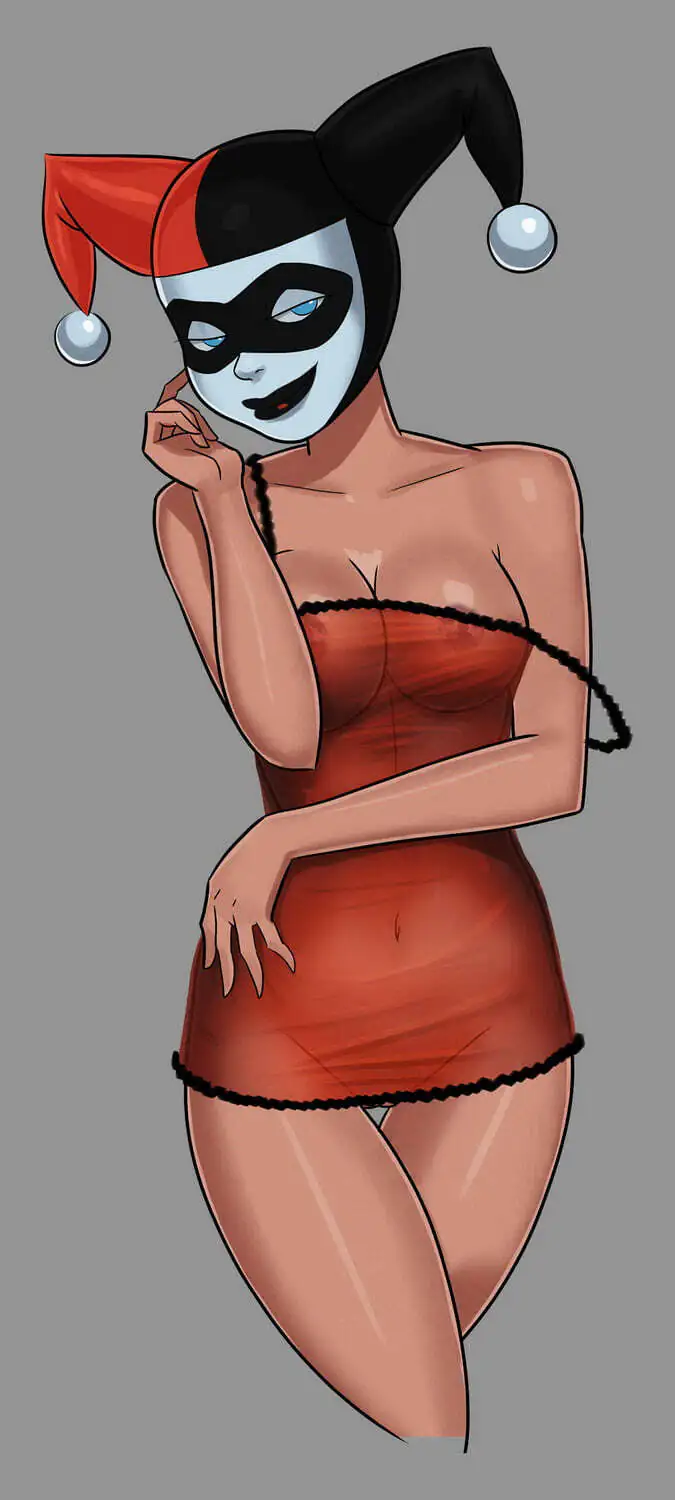 Harleen Quinzel and Harley Quinn Female Only Solo Pussy Tits Posing