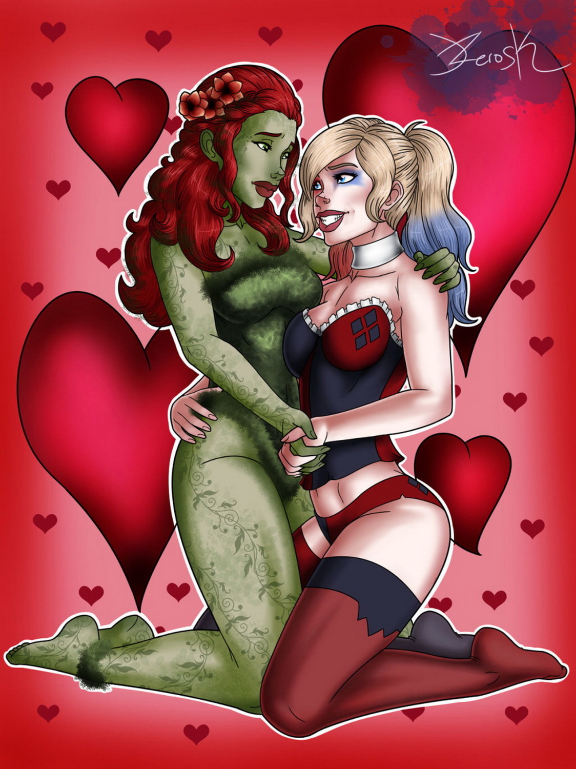 Harleen Quinzel and Poison Ivy Blonde Yuri Popular