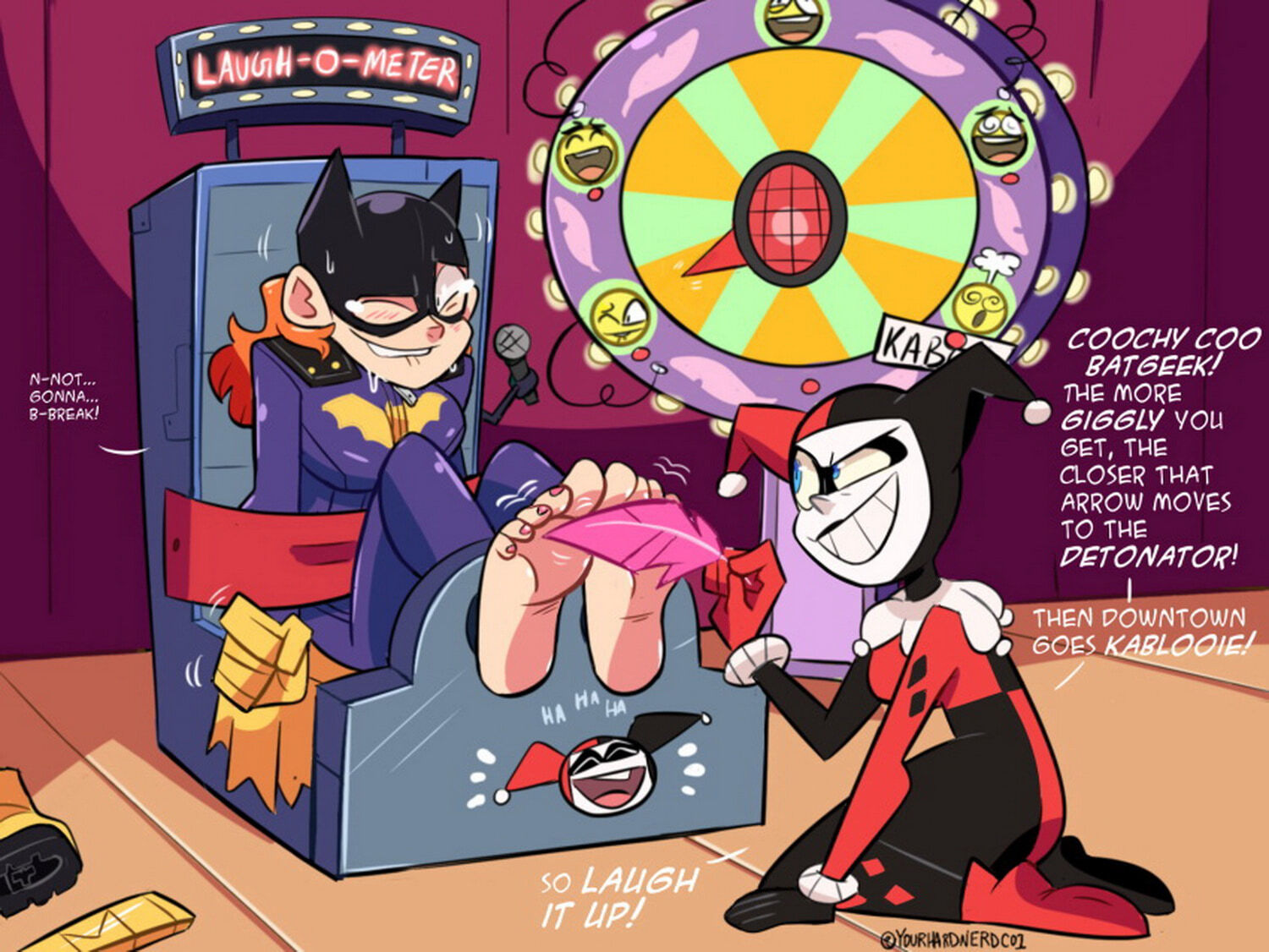 1500px x 1126px - Harley Quinn and Batgirl Tickling Feet Foot Fetish Tickle Torture > Your  Cartoon Porn