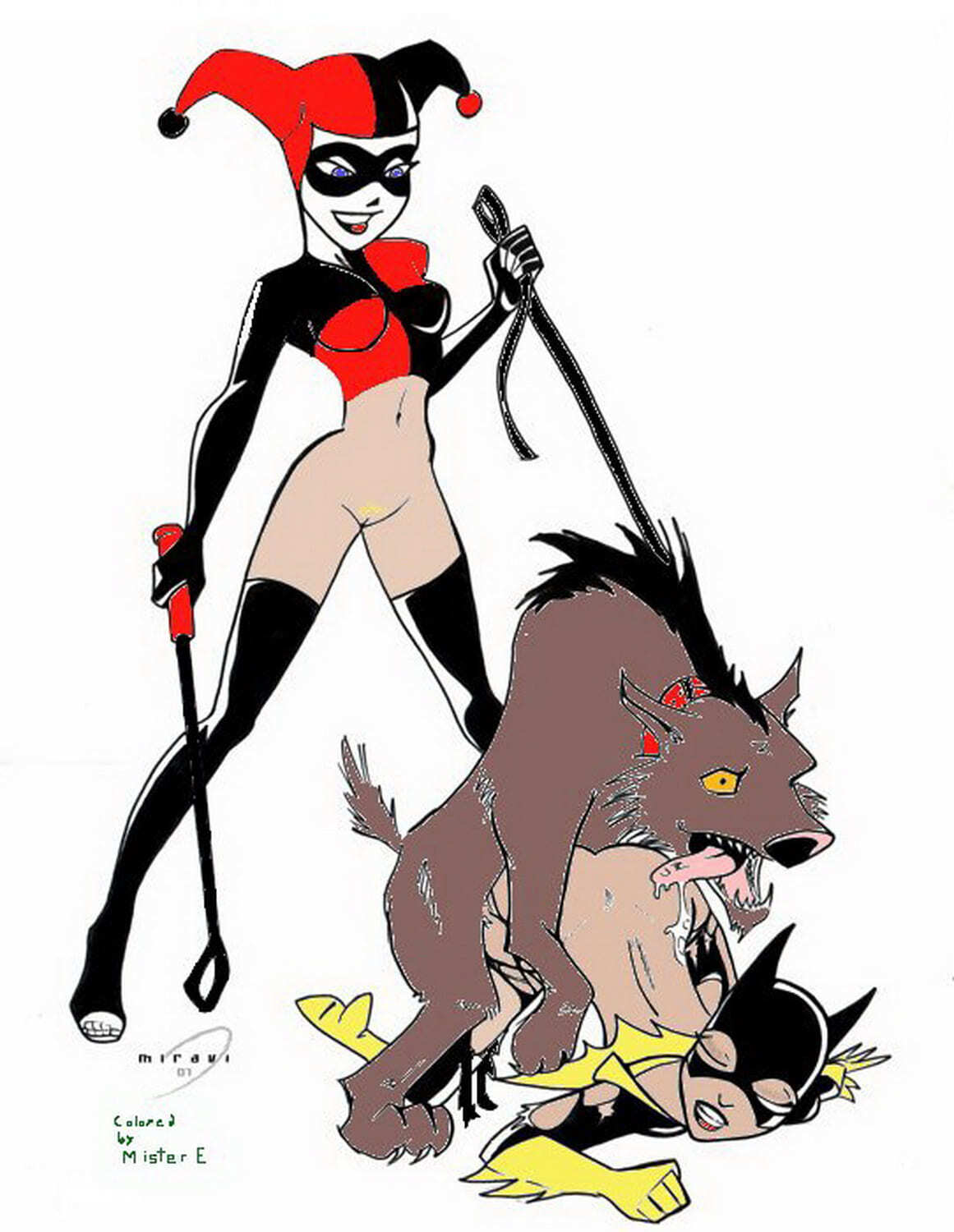 Harley Quinn and Batgirl Zoo Pussy