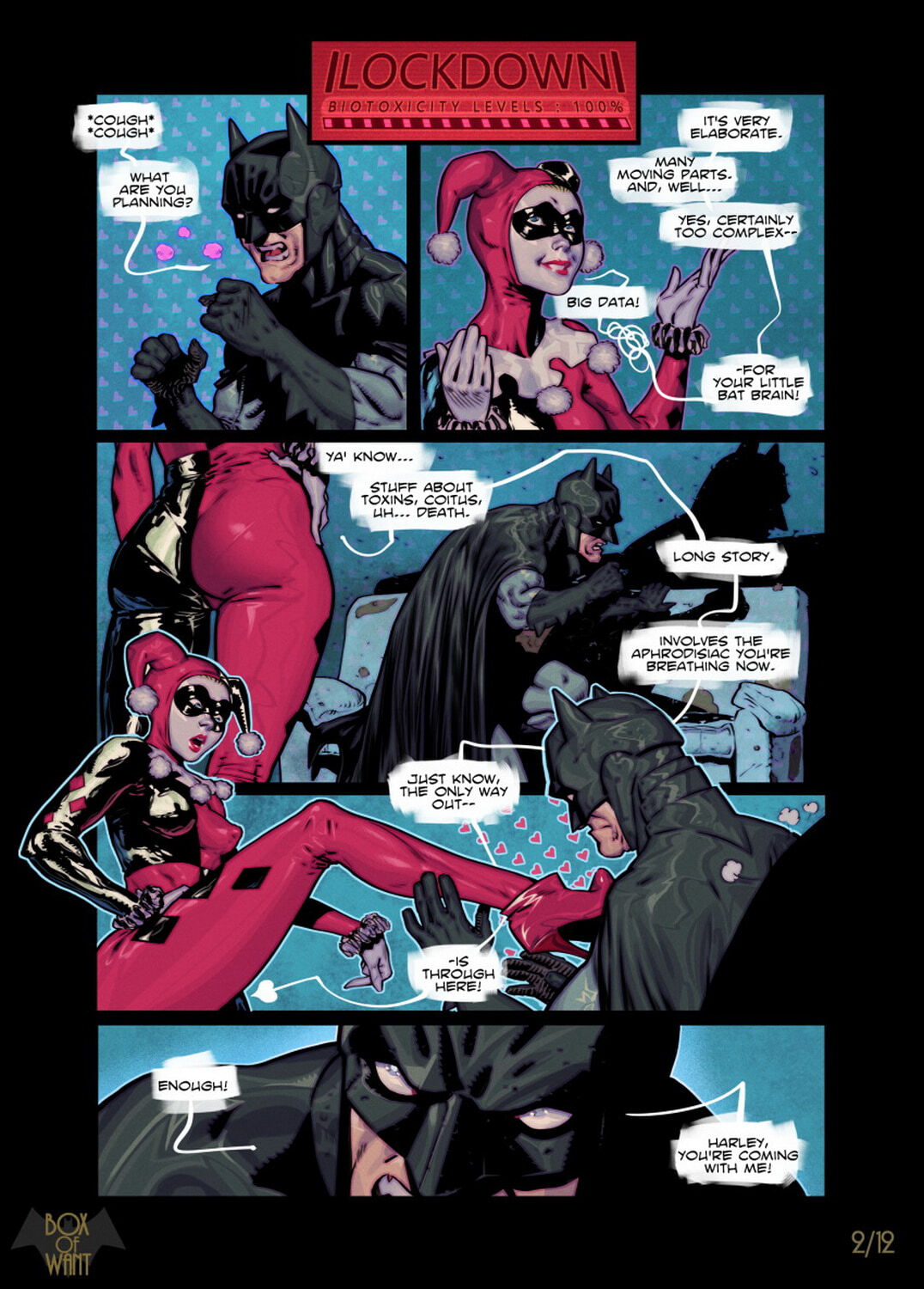 Harley Quinn and Batman Big Breast