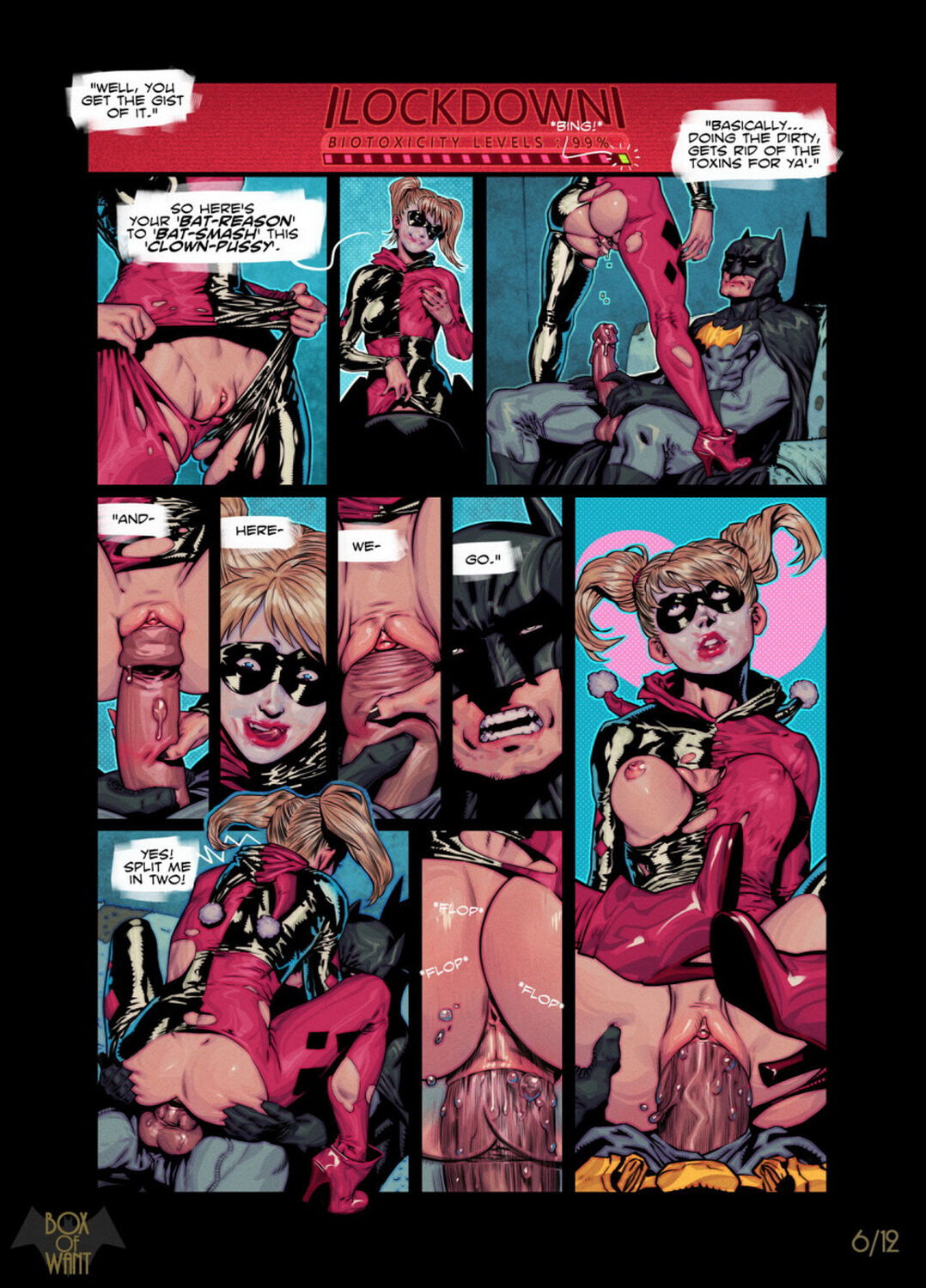 Harley Quinn and Batman Grabbing Tits Penis Vaginal Penetration