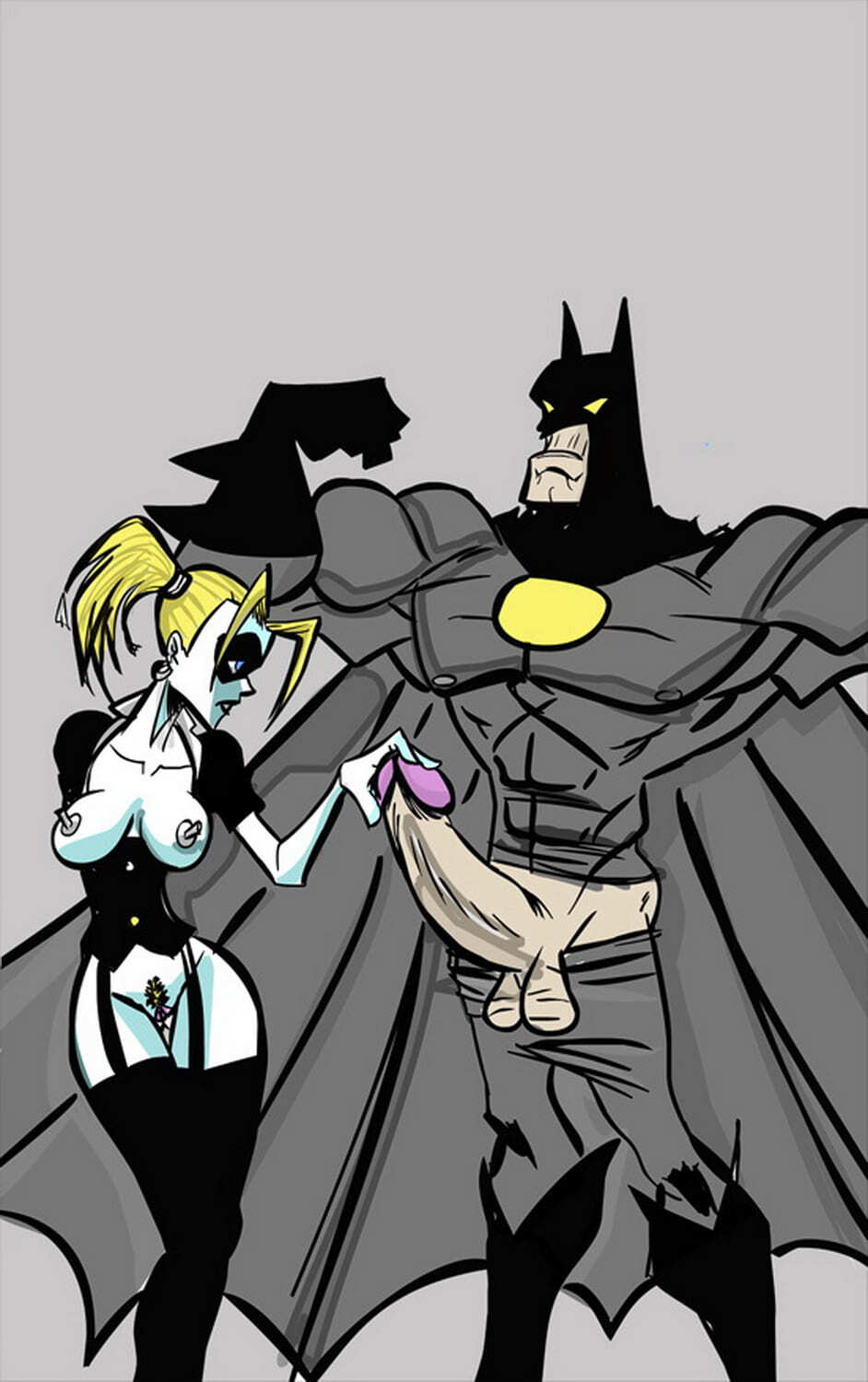 Harley Quinn and Batman Hentai XXX Drawing Popular