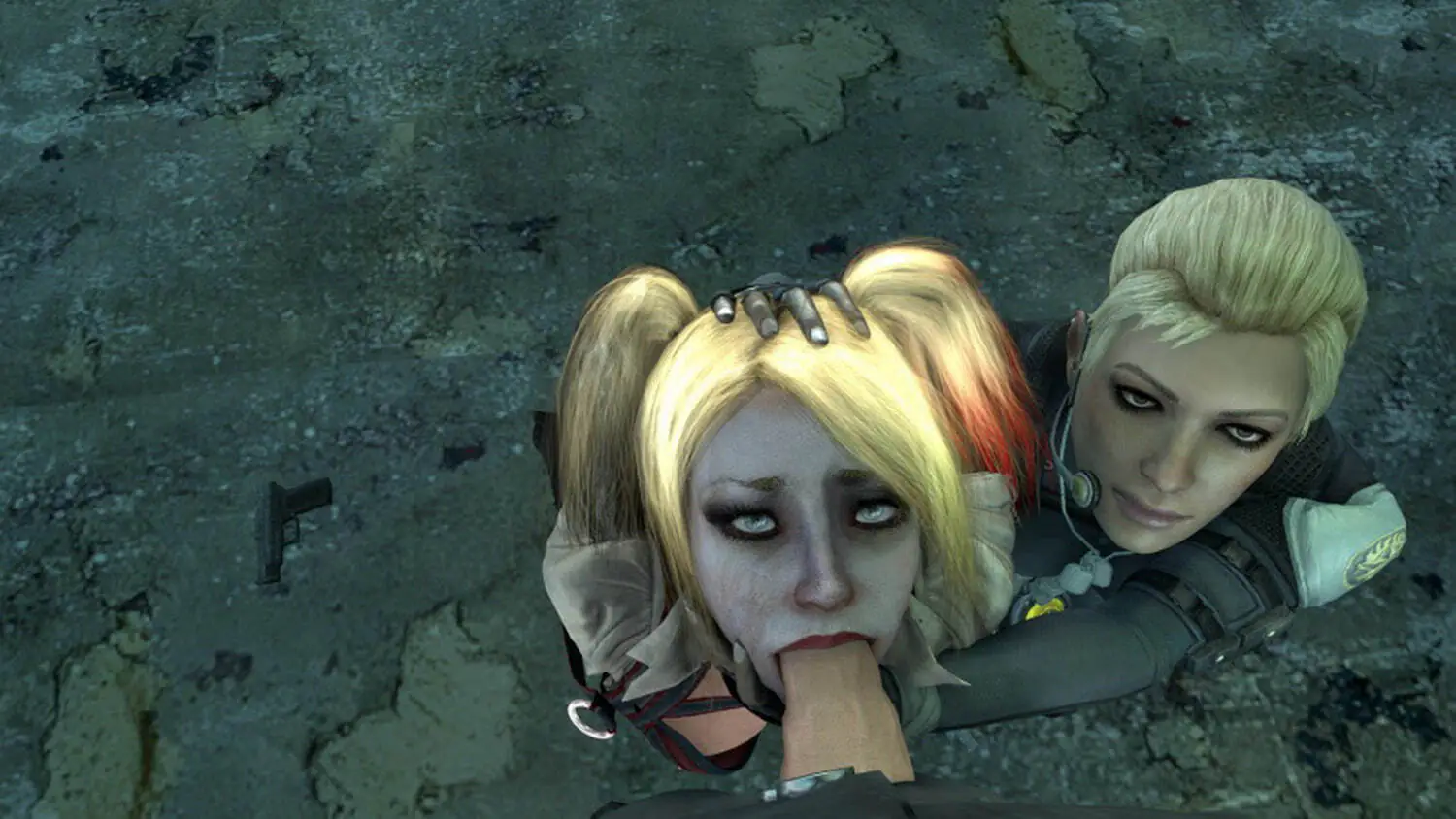 Harley Quinn and Cassie Cage Tits Forced Oral Forced Penis Pov