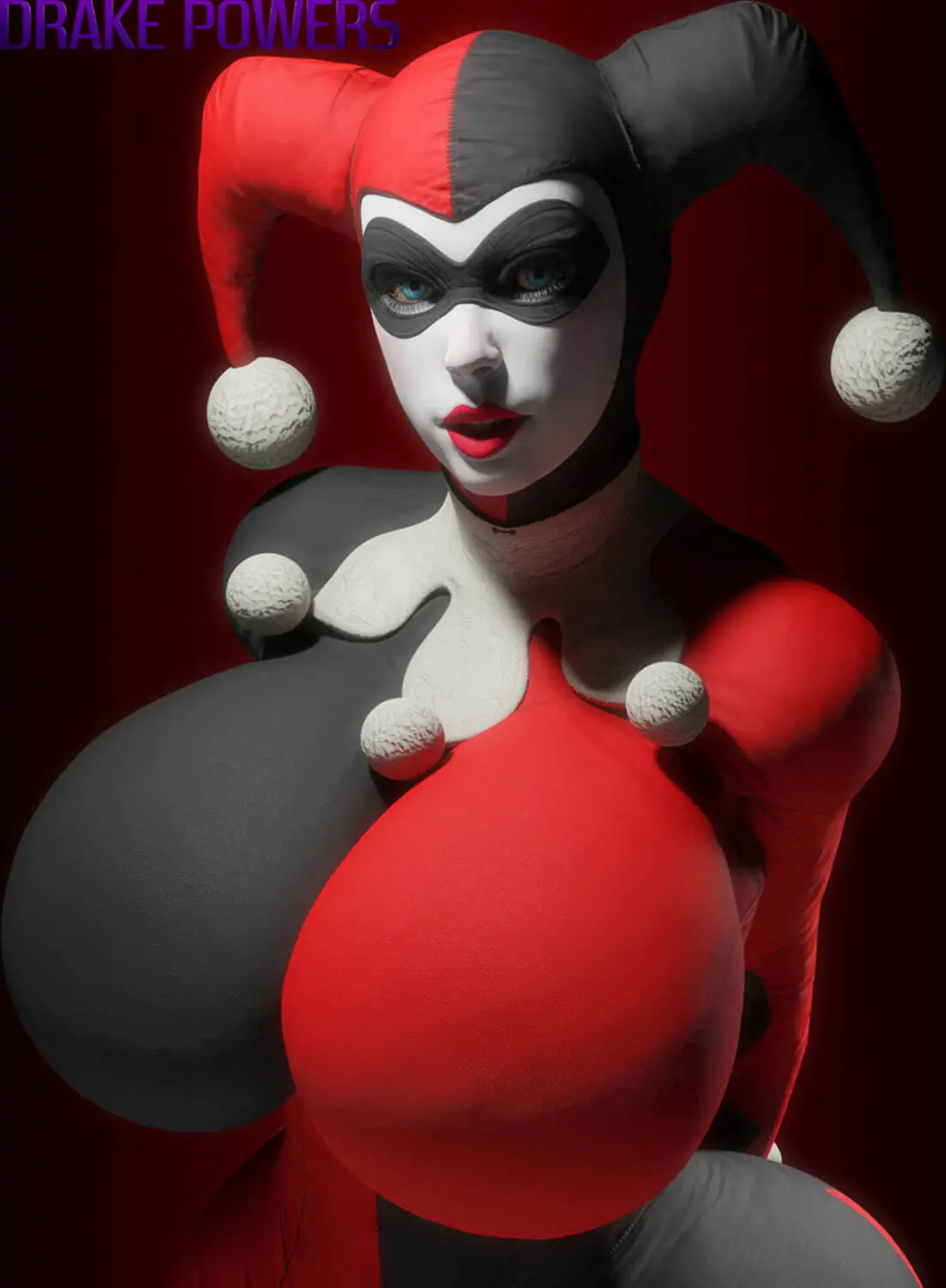 Harley Quinn and Harleen Quinzel Big Breast Giant Breasts Busty Solo