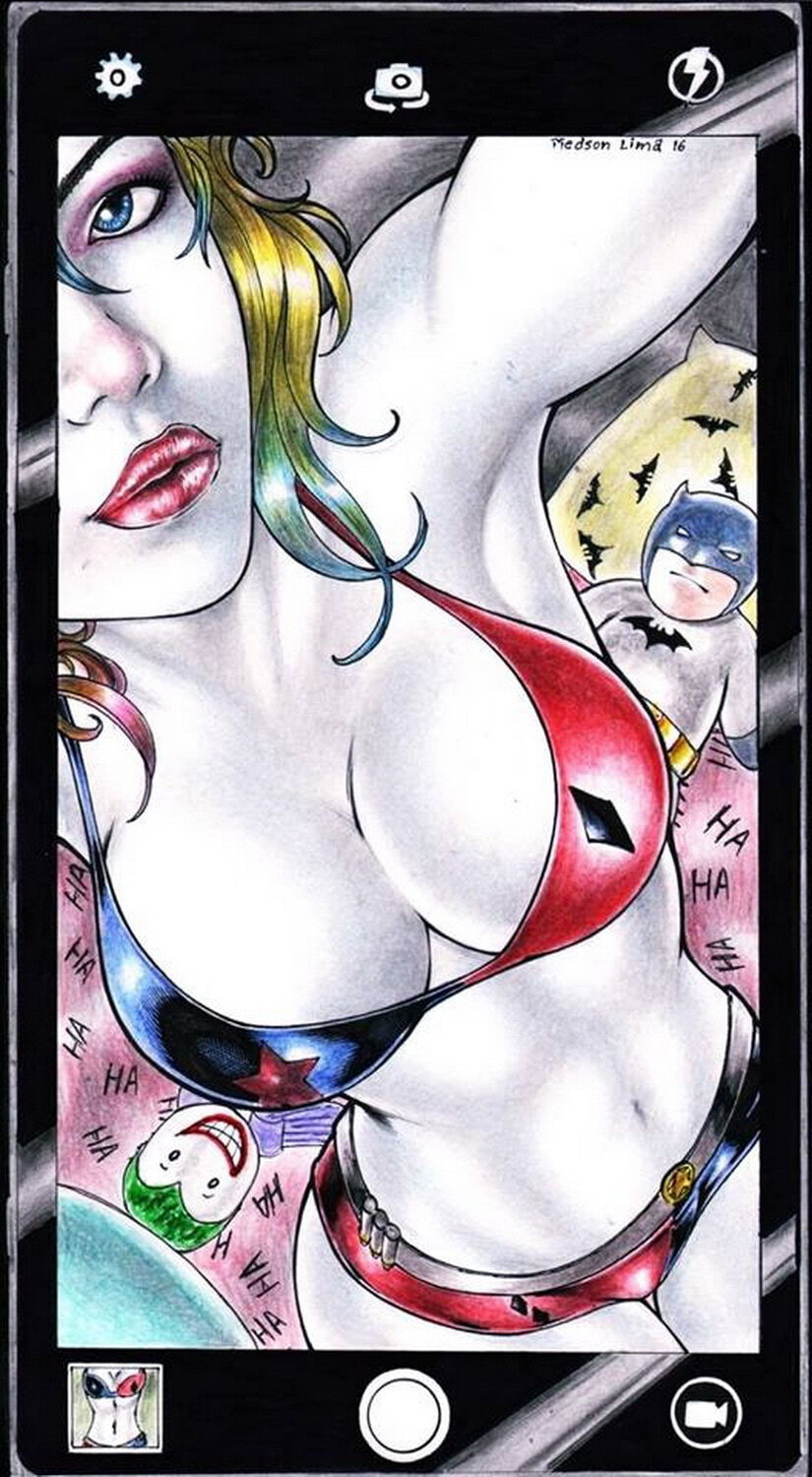 Harley Quinn and Harleen Quinzel Panties Tits Busty Big Breast