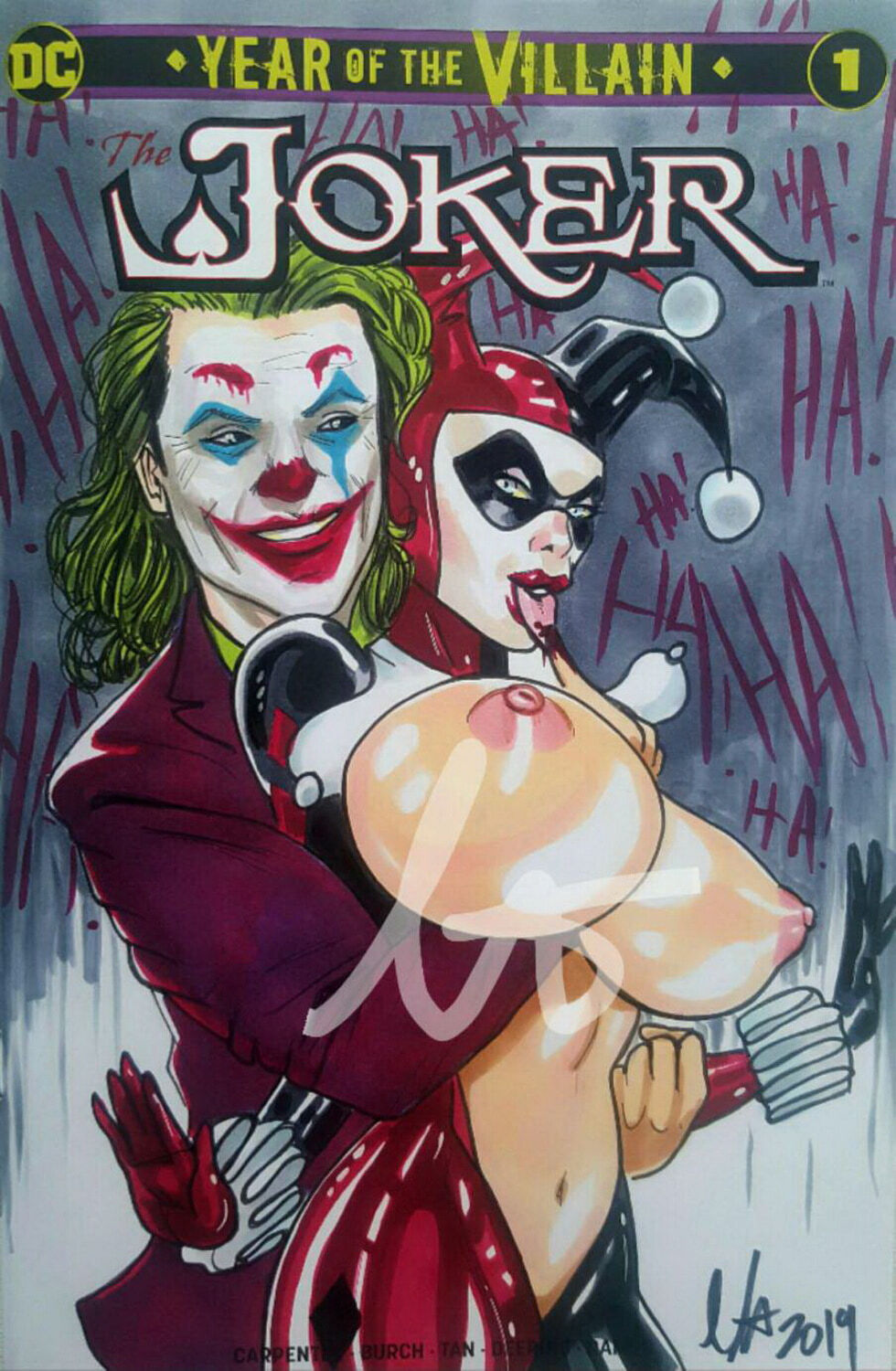 Harley Quinn Hyper Breasts Nipples Lips Big Breast