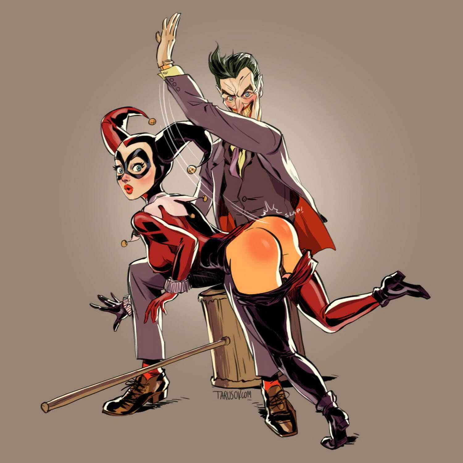 Harley Quinn and Joker Tits Spanking Erect Nipples Nipples Legs.