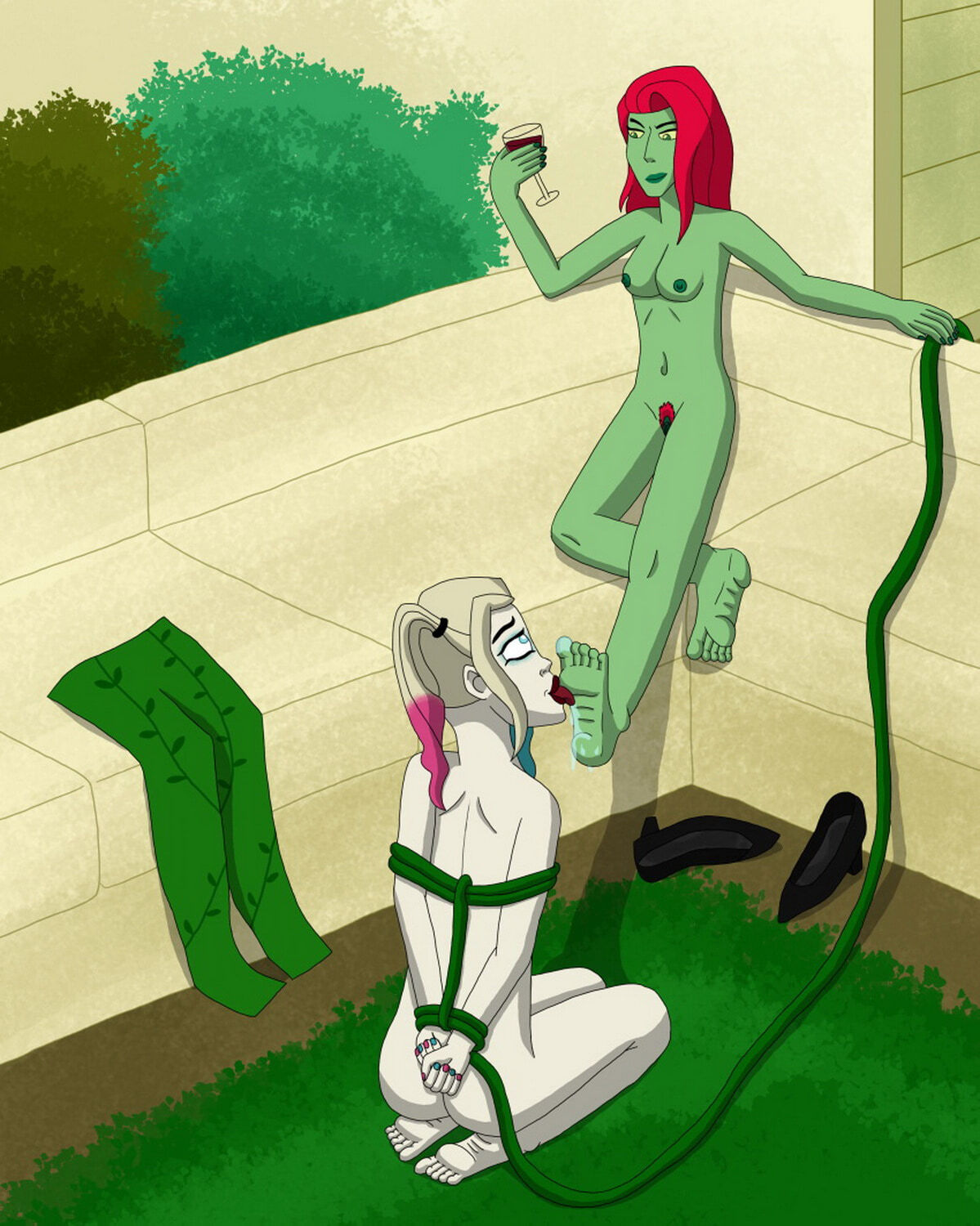 Cartoon Foot Fetish Gallery - Harley Quinn and Poison Ivy Foot Fetish Bondage Yuri Naked Nude > Your Cartoon  Porn