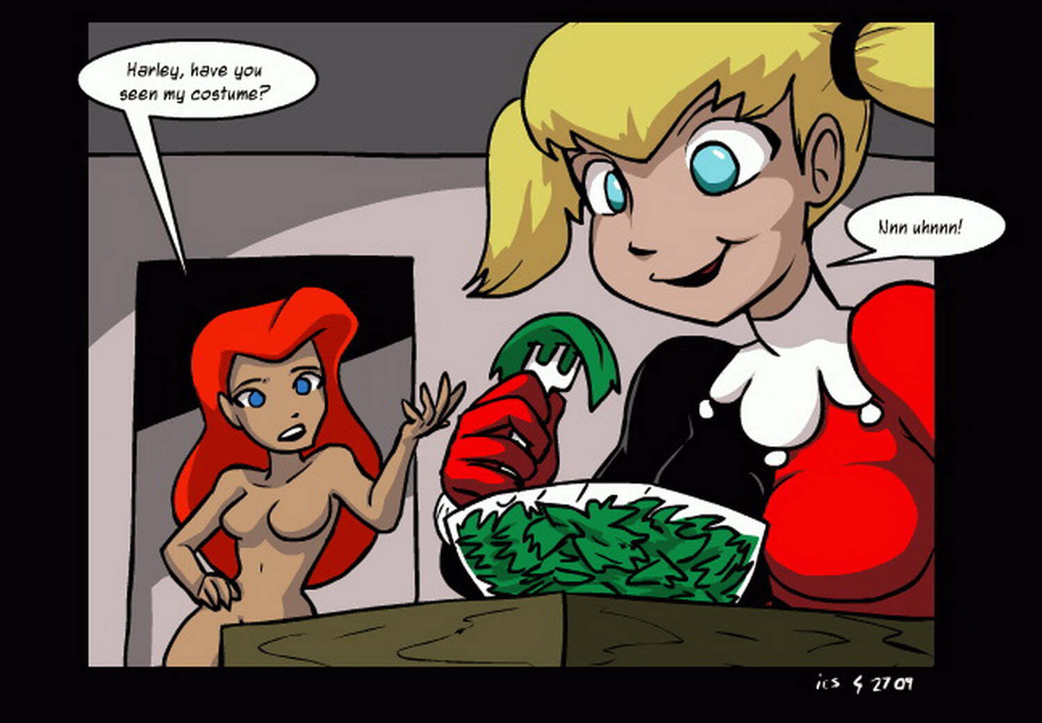 Harley Quinn and Poison Ivy Hentai XXX Natural