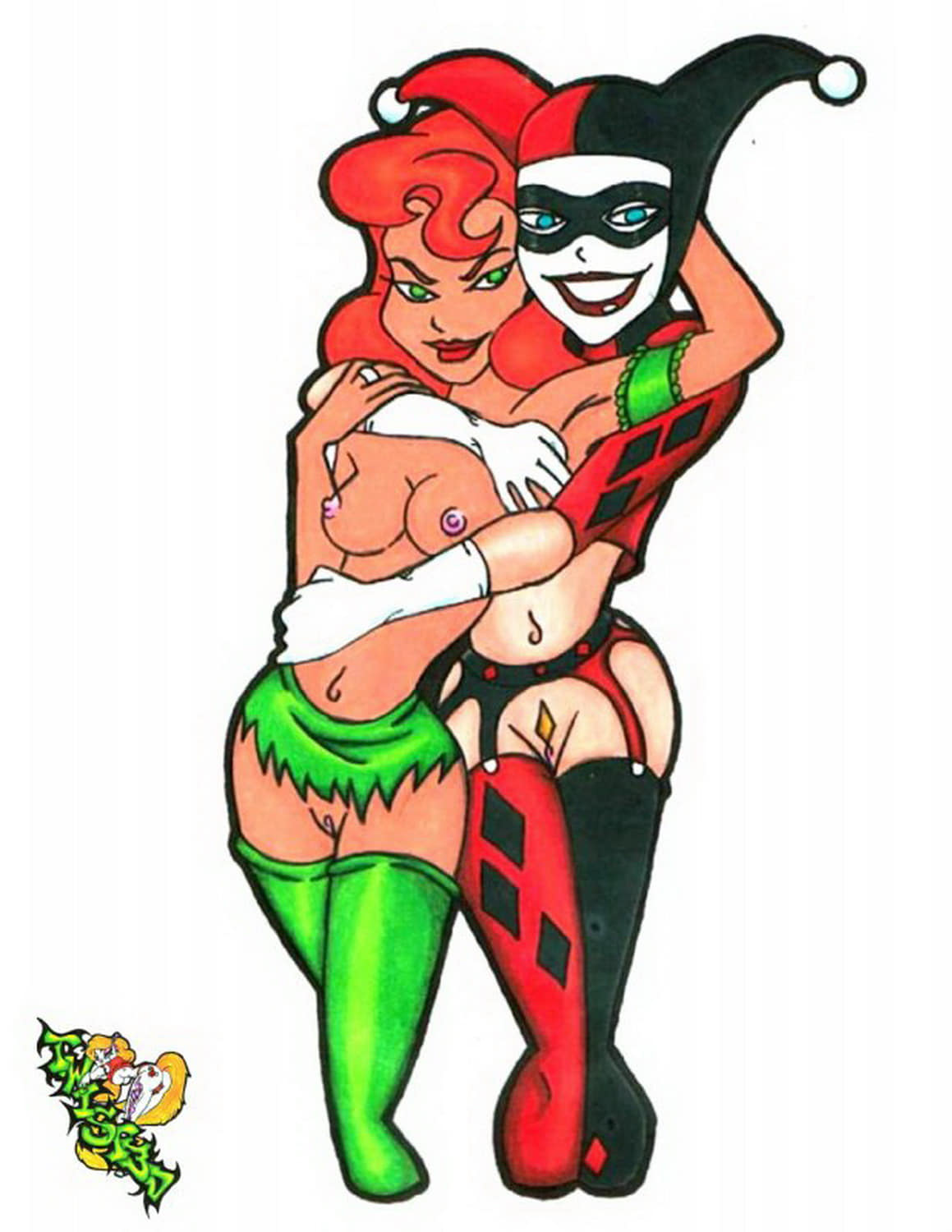 Harley Quinn and Poison Ivy Tits Sweet