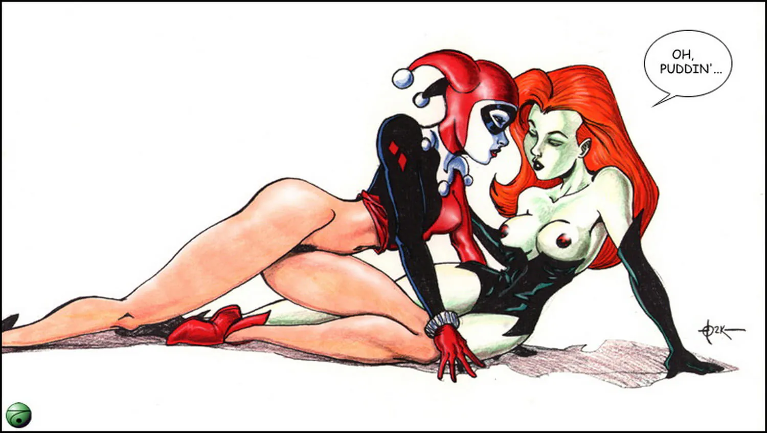 Harley Quinn and Poison Ivy Yuri Female Only Famous Twitter