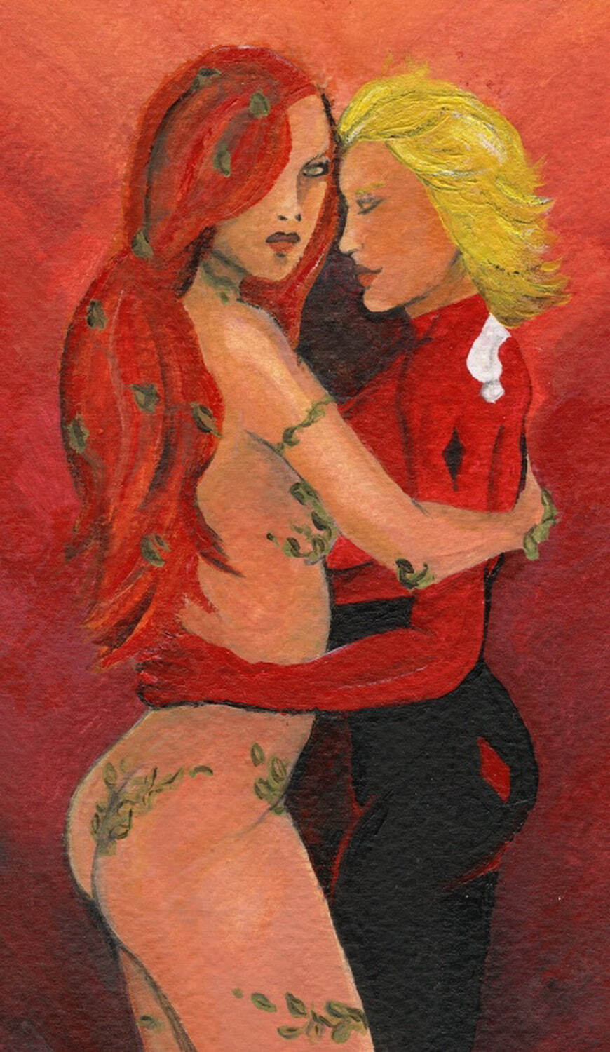 Harley Quinn and Poison Ivy Yuri Female Only Hot