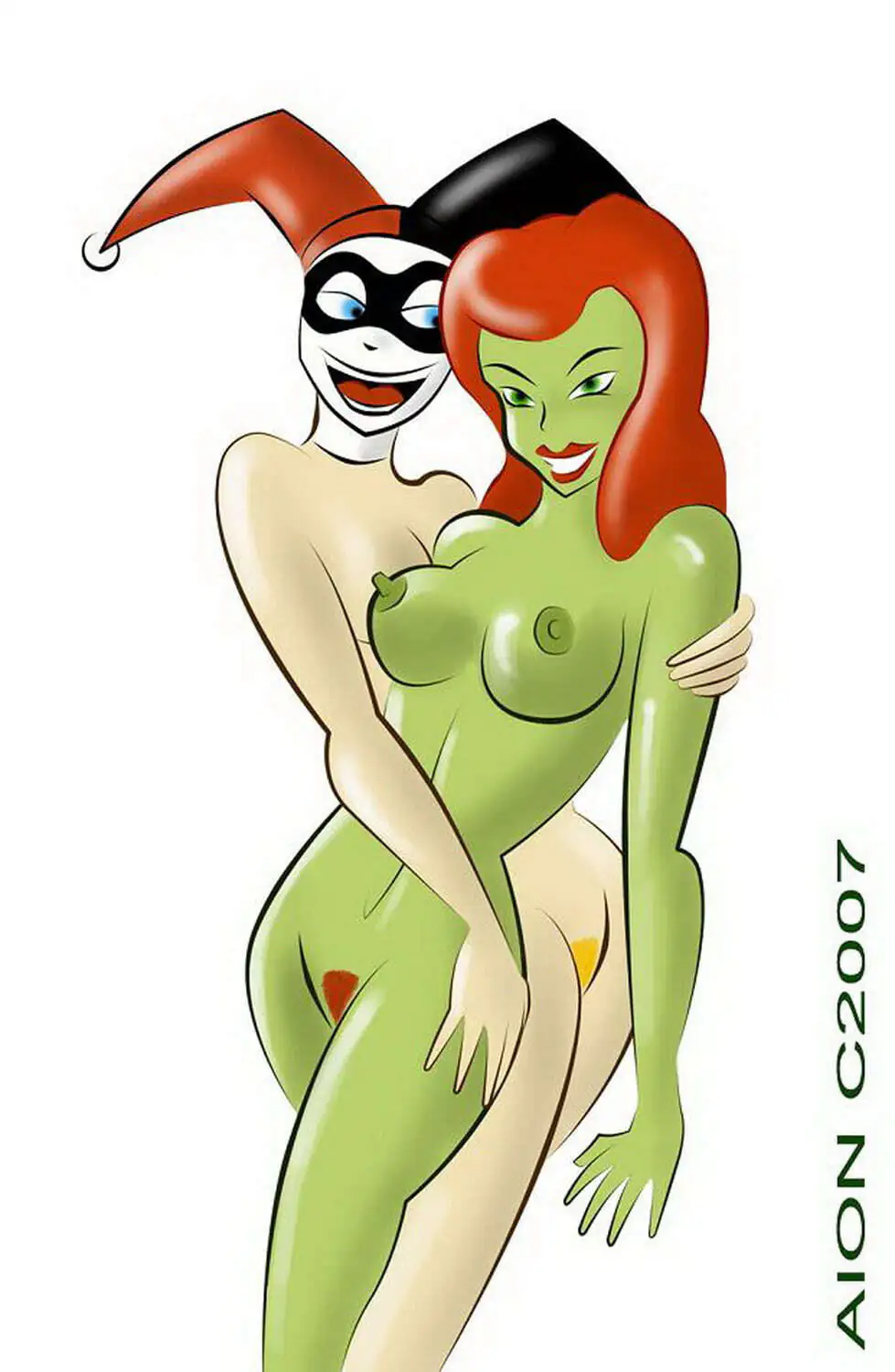 Harley Quinn and Poison Ivy Yuri Tits