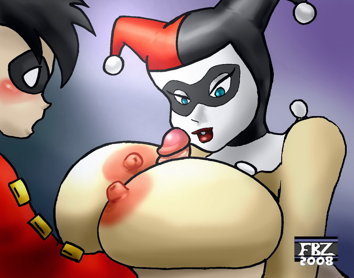 Harley Quinn and Tim Drake Tits