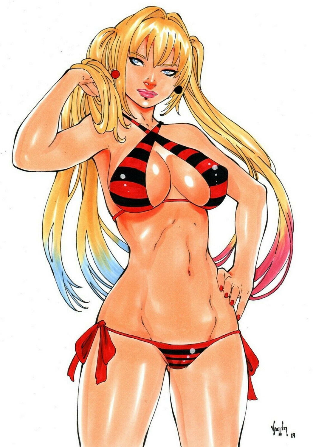 Harley Quinn Big Breast Blonde Solo Female Only Tits