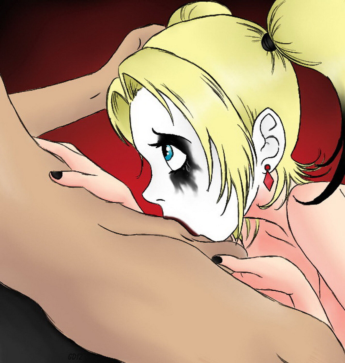 Harley Quinn Deepthroat Blonde Oral