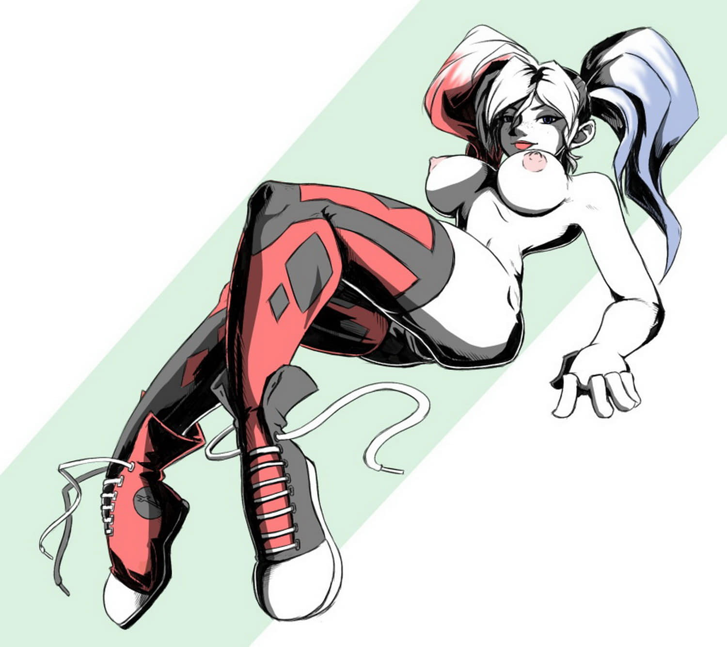 Harley Quinn Female Only Posing Busty