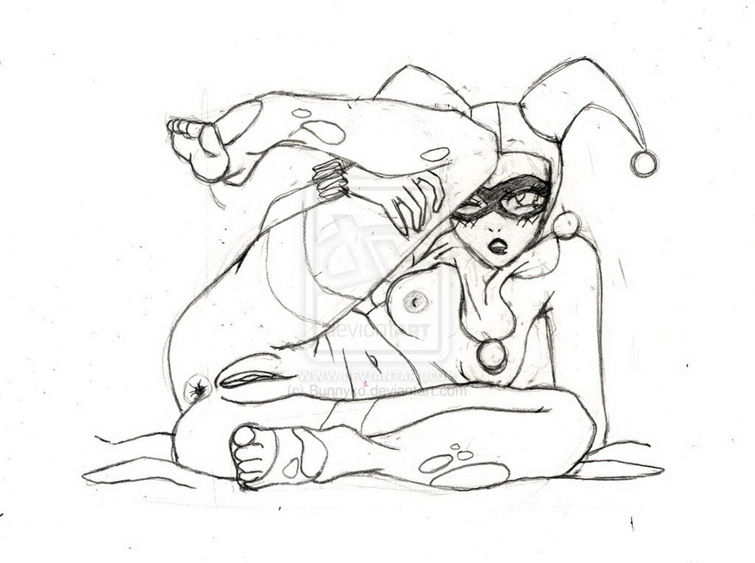 Harley Quinn Female Only Solo Natural Art > Your Cartoon Porn