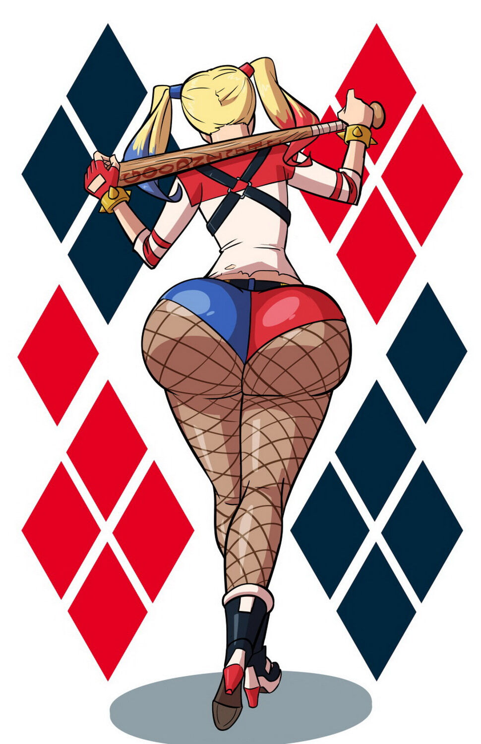 Harley Quinn Fishnet Stockings Huge Ass Solo Dat Ass Blonde Pawg < Your  Cartoon Porn