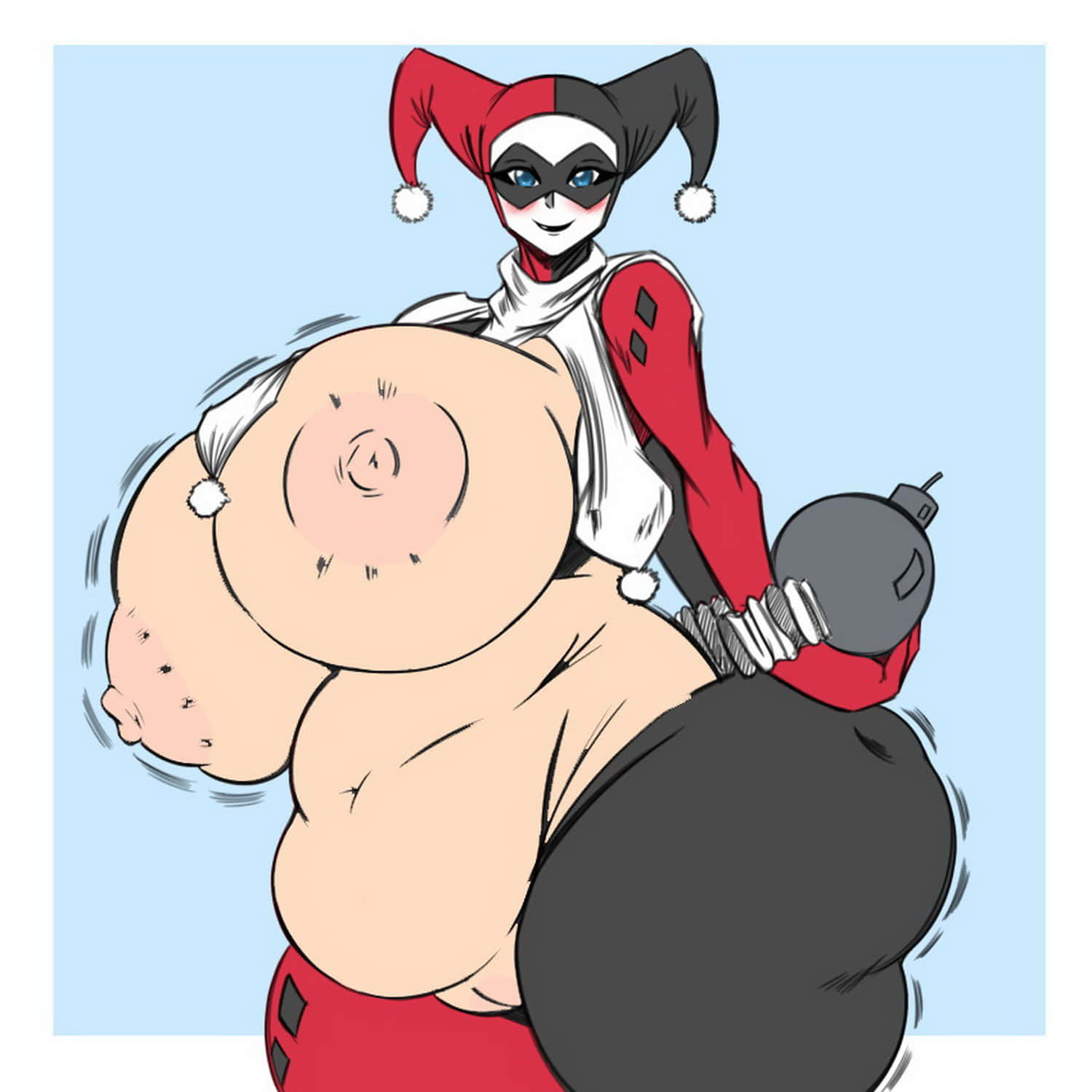 Harley Quinn Hyper Breasts Female Only Fat Giant Breasts Chubby Tits