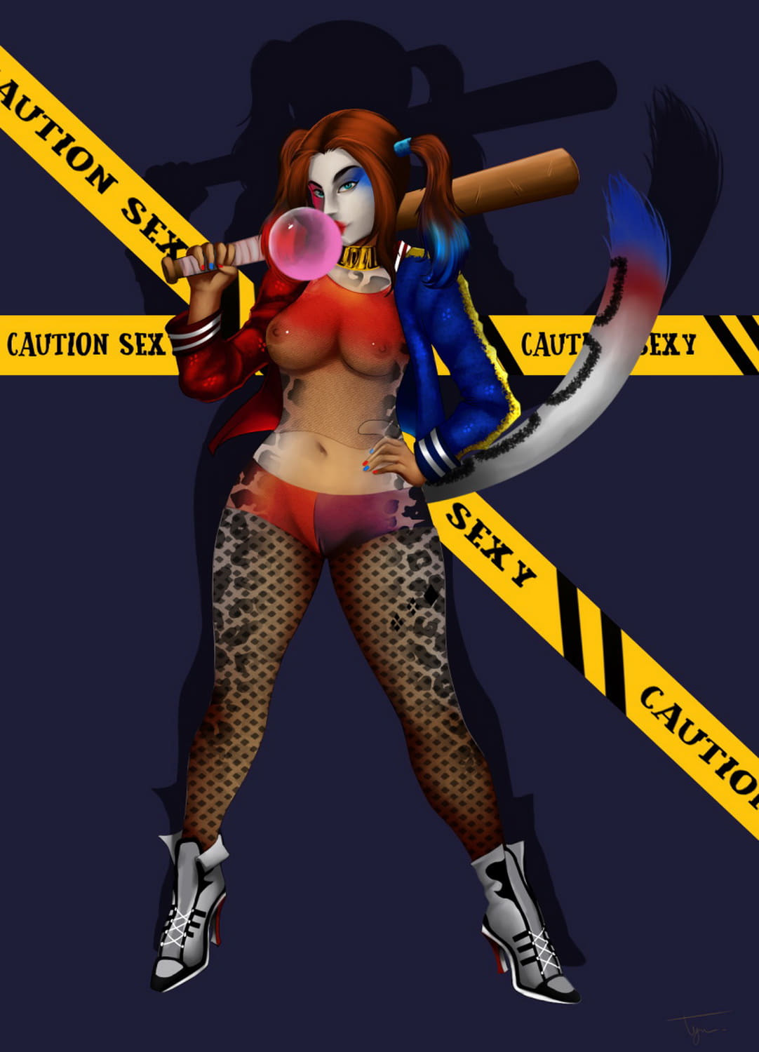 Harley Quinn Legs Female Only Solo Nipples Tits