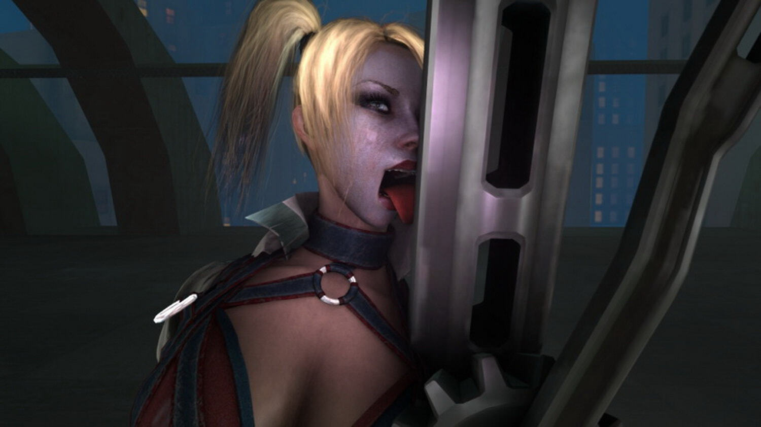 Harley Quinn Licking Blonde