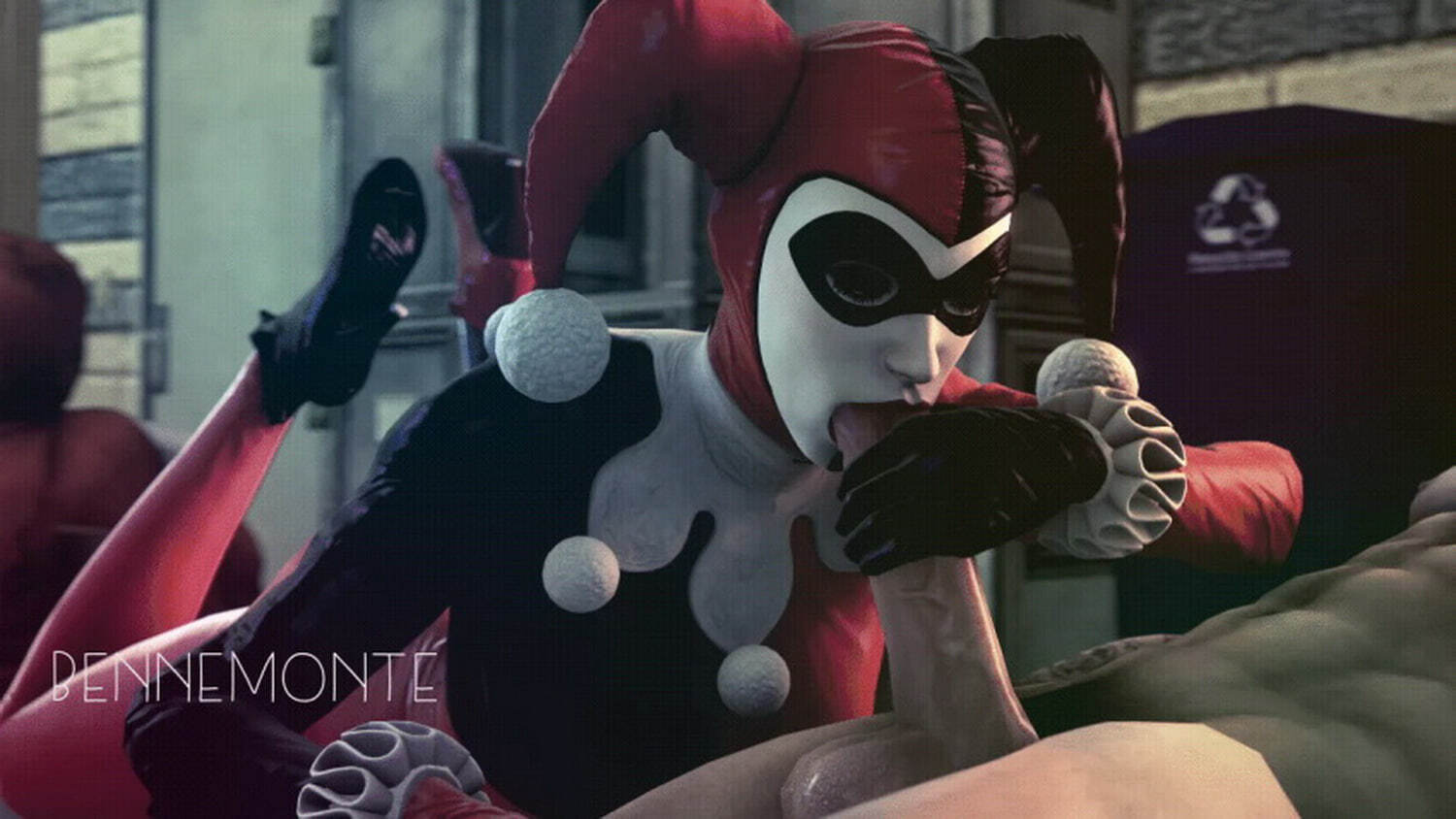 Harley Quinn Oral Handjob Penis