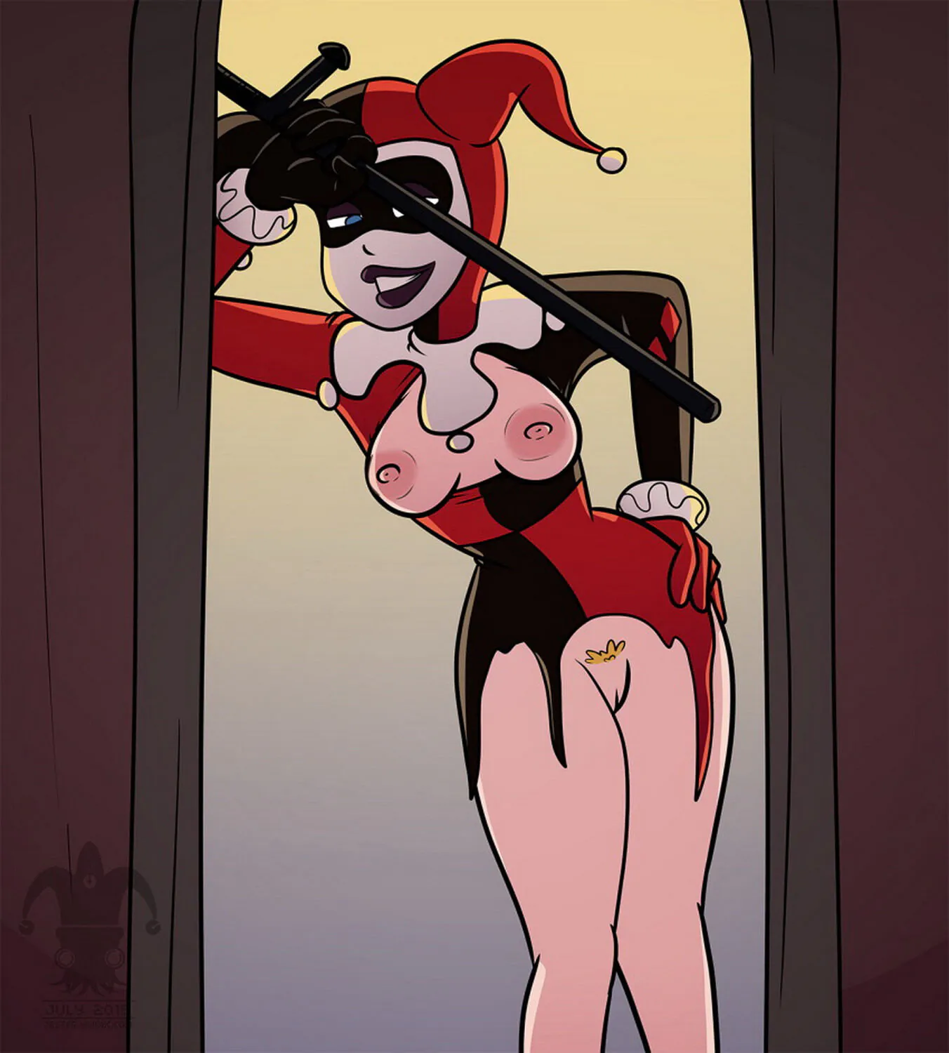 Harley Quinn Pussy Female Only Solo Nipples
