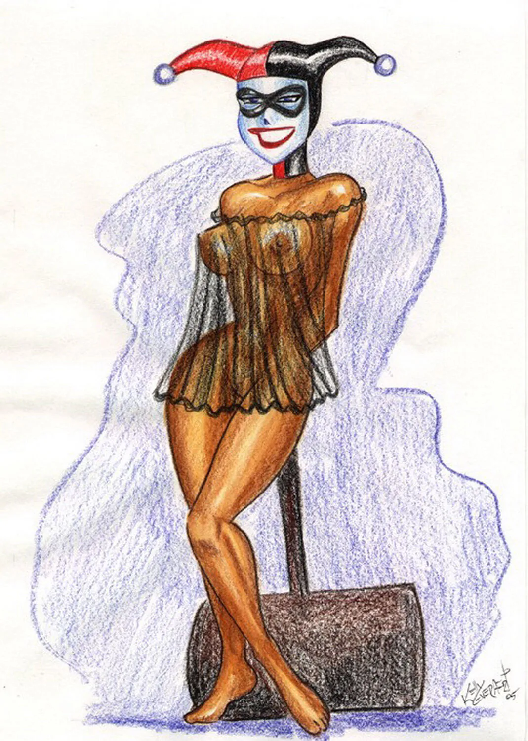 Harley Quinn Pussy Solo Nipples Erect Nipples Female Only