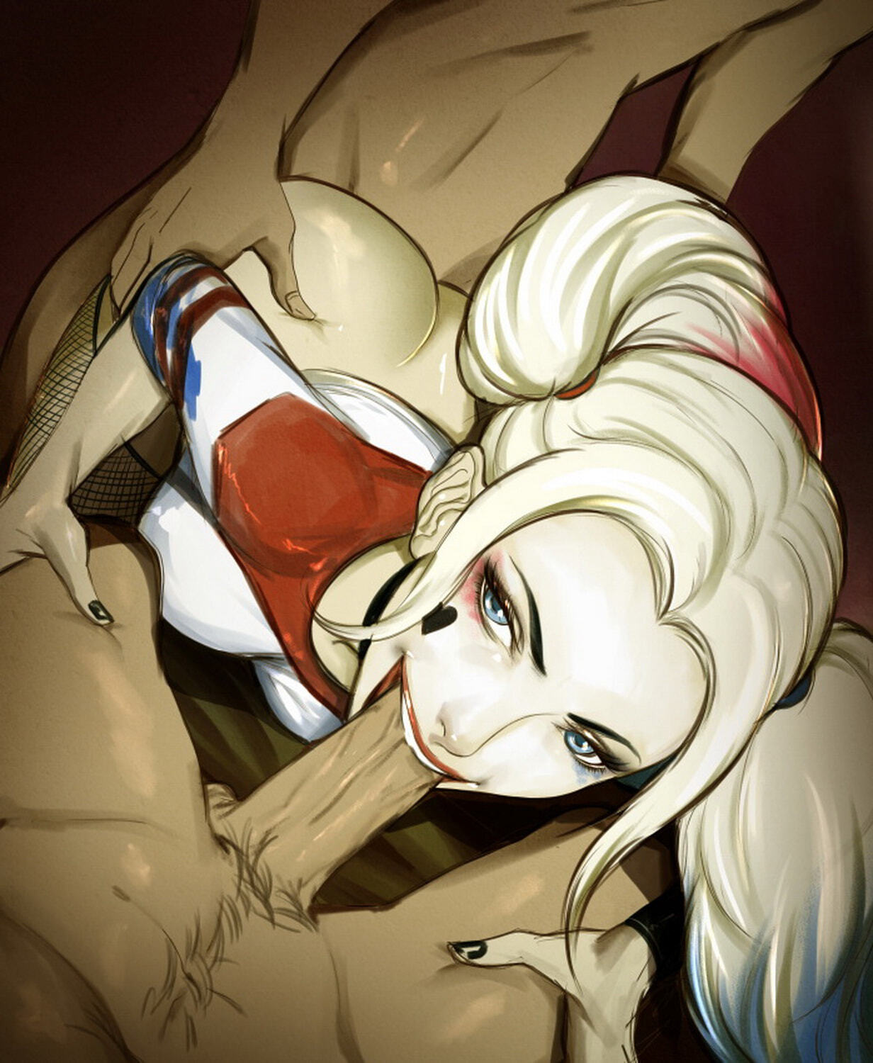 Harley Quinn Topless Tits Blonde Deepthroat Oral Sex Penis Legs < Your  Cartoon Porn