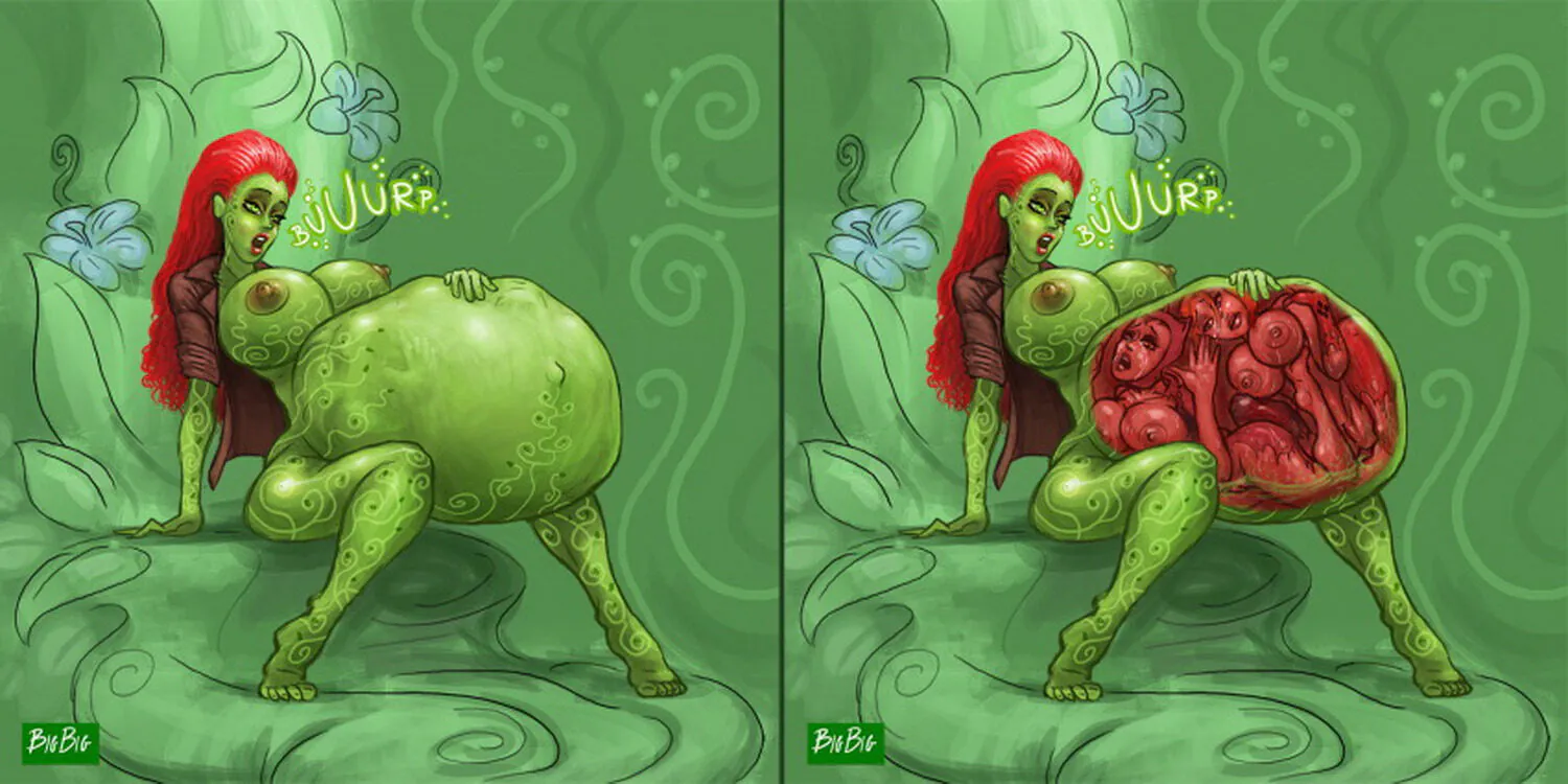 Poison Ivy and Catwoman Nipples Big Breast Tits