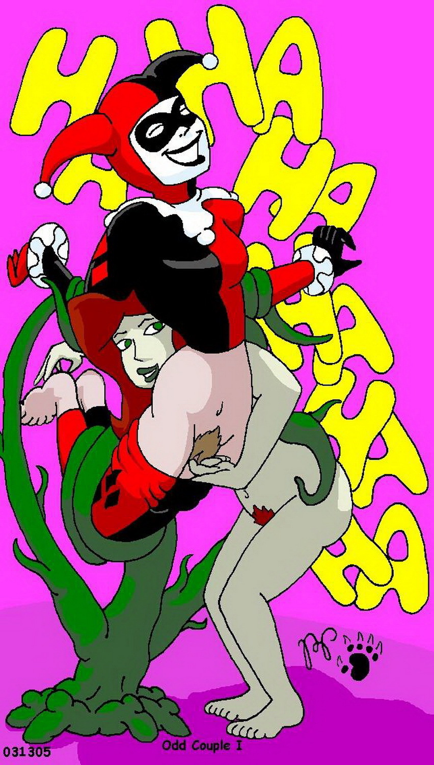 Poison Ivy and Harley Quinn Female Only Tentacle Yuri