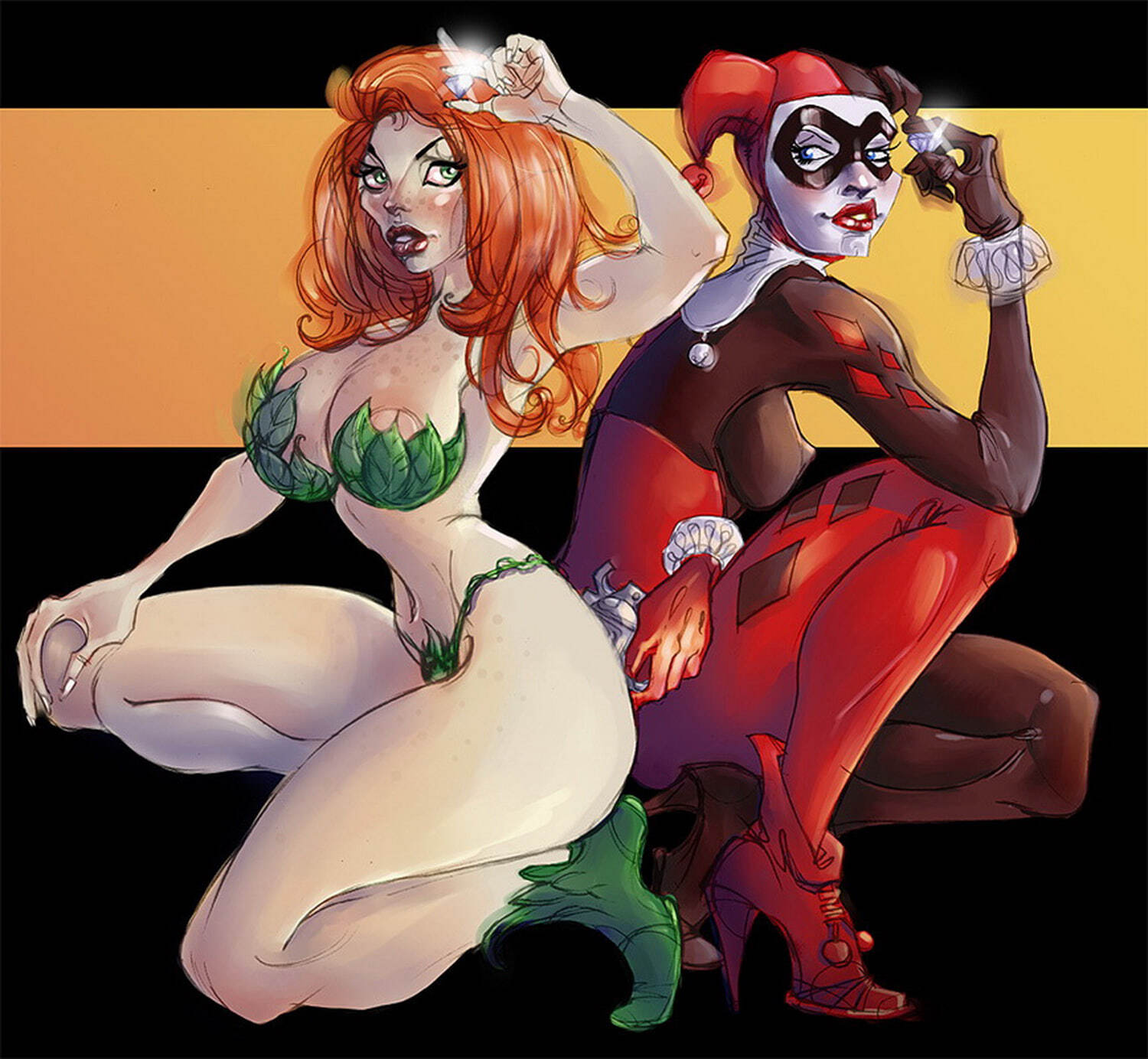 Poison Ivy and Harley Quinn XXX Hentai Popular