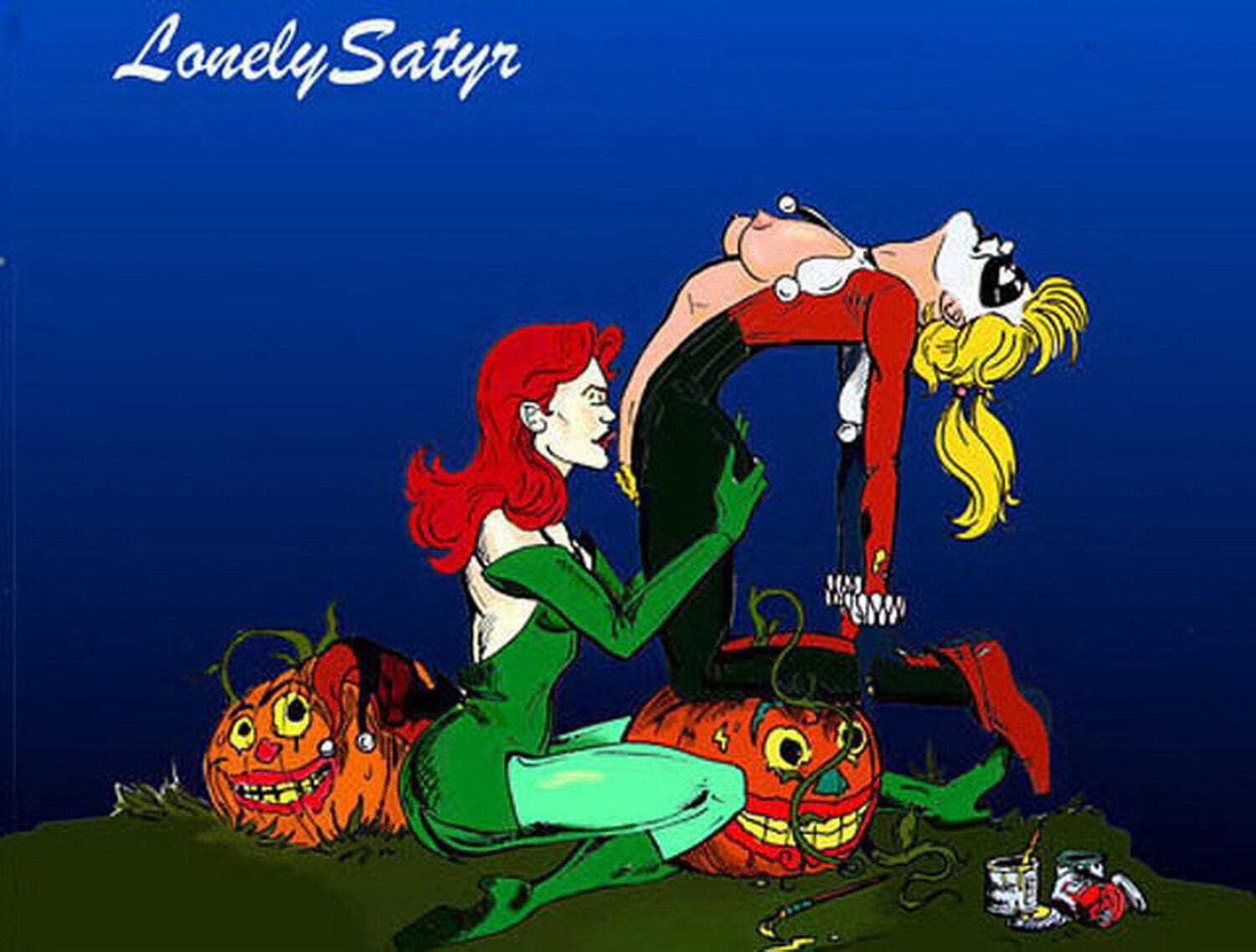 Poison Ivy and Harley Quinn Yuri Female Only XXX R34