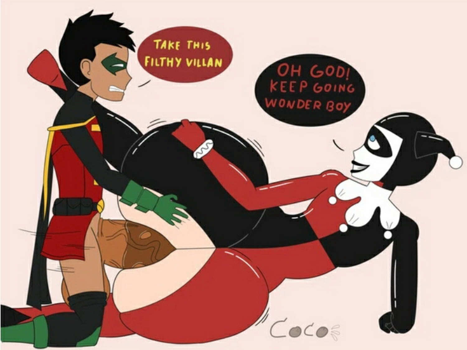 Robin (Dc) and Harley Quinn Huge Ass Huge Cock > Your Cartoon Porn