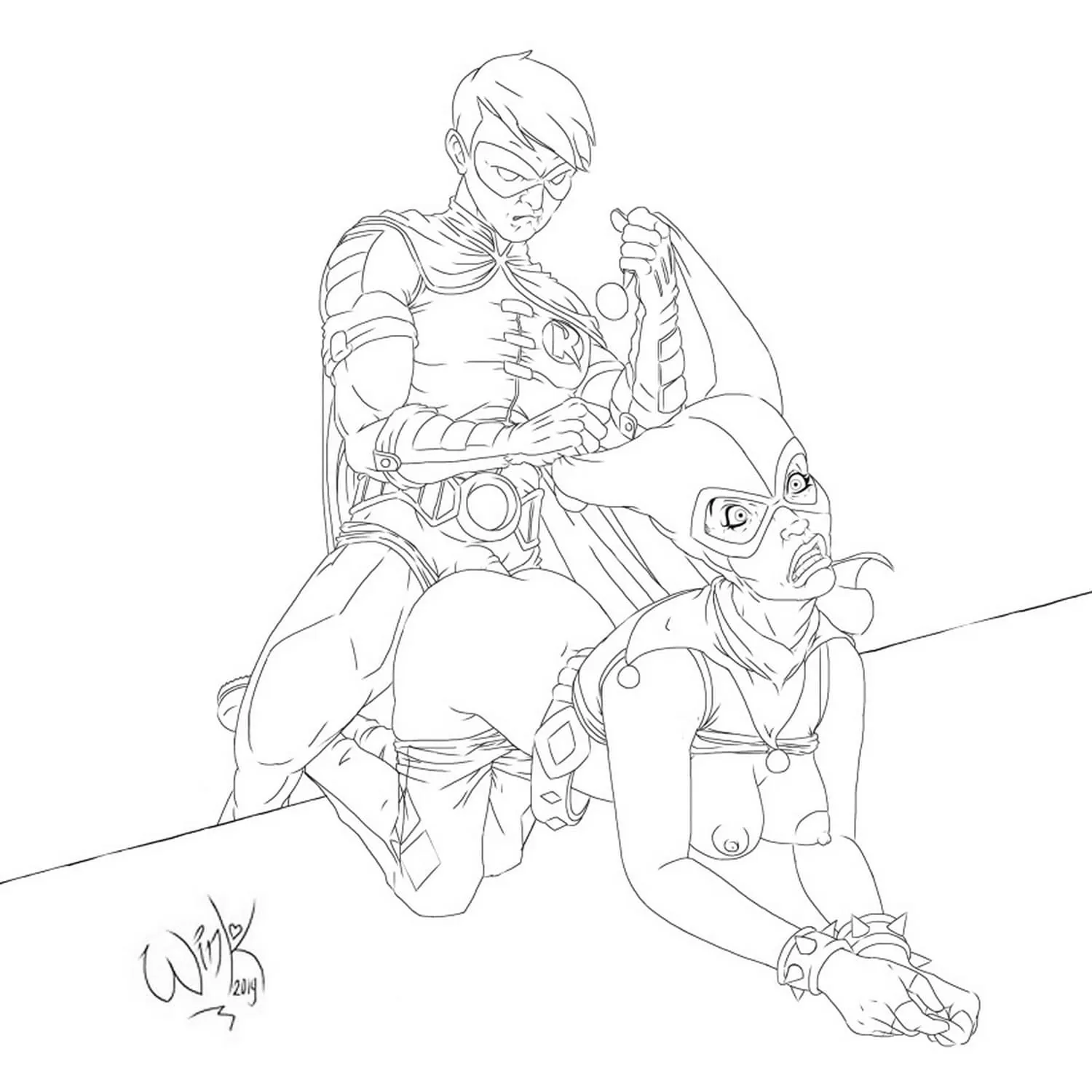 Tim Drake and Robin (Dc) Forced Nipples Anal Sex