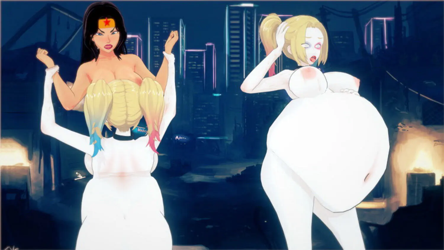 Wonder Woman and Harleen Quinzel XXX Hentai