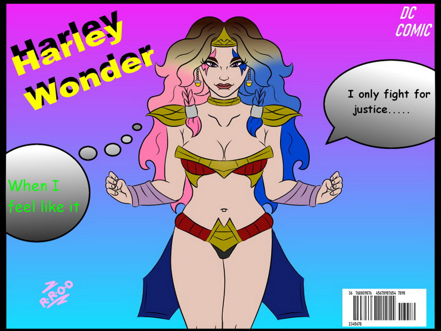 Wonder Woman and Harley Quinn Tits Female Only