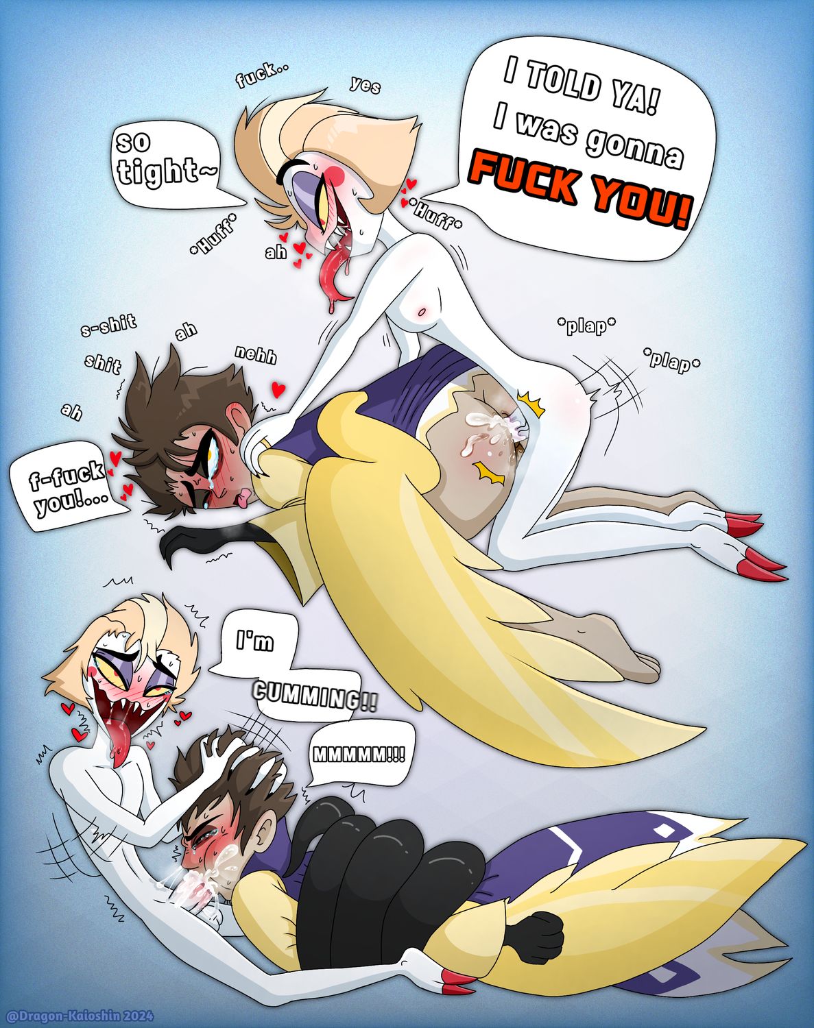 Adam Hazbin Hotel and Lucifer Morningstar Hazbin Hotel Oral Sex