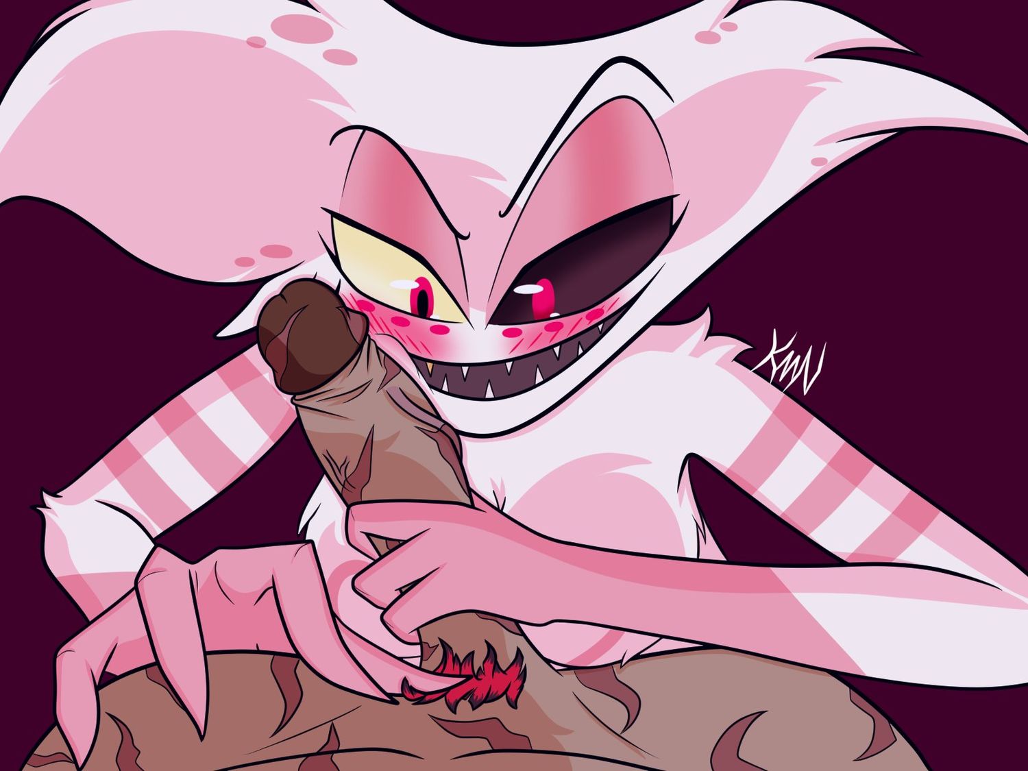 Alastor Hazbin Hotel and Angel Dust Hazbin Hotel Penis Femboy Gay