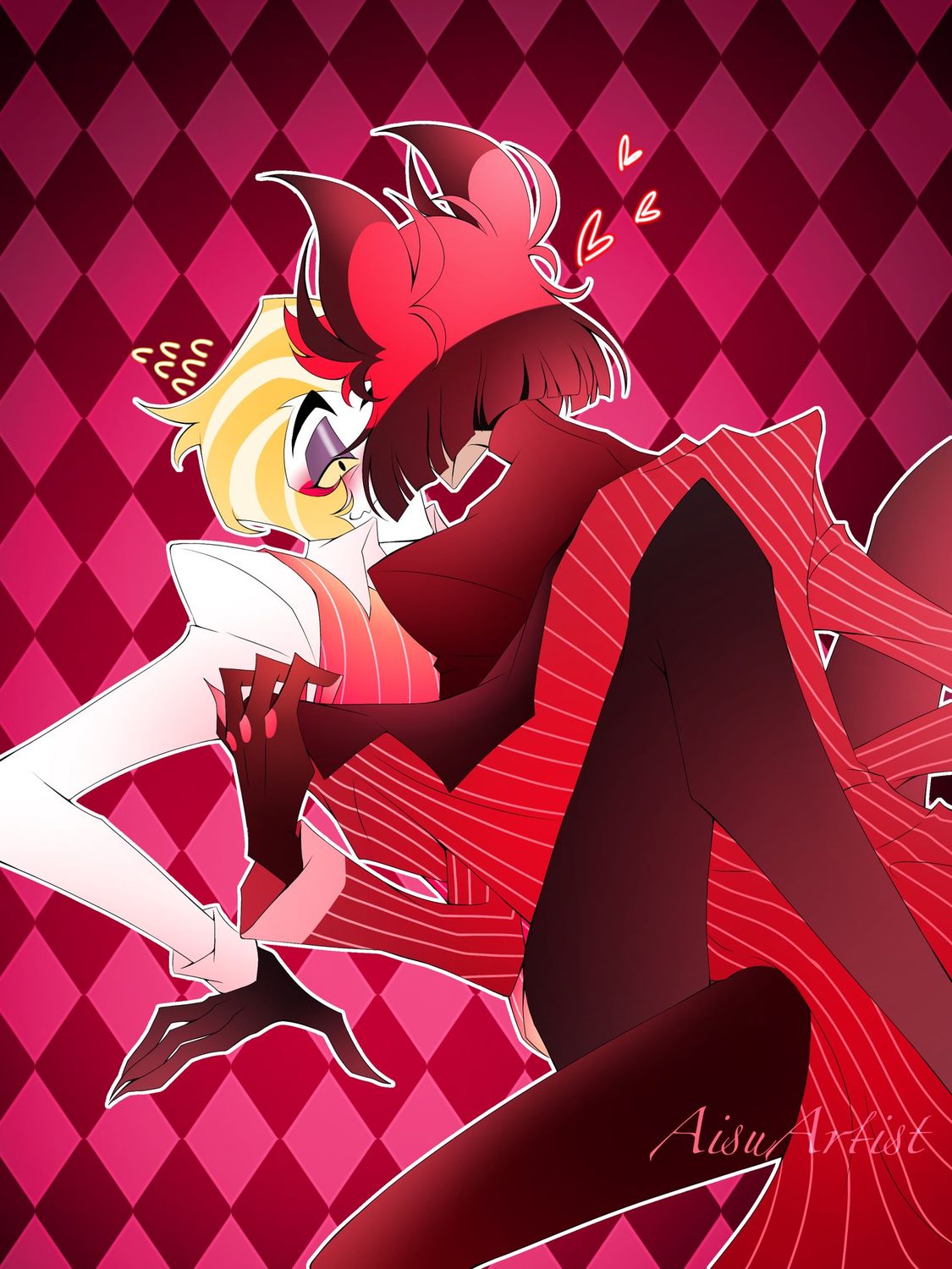 Alastor Hazbin Hotel and Lucifer Morningstar Hazbin Hotel Gay