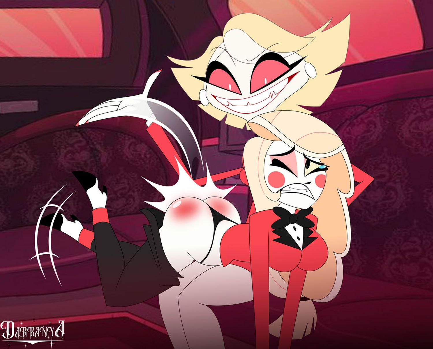 Charlie Morningstar Hazbin Hotel and Katie Killjoy Hazbin Hotel Bondage