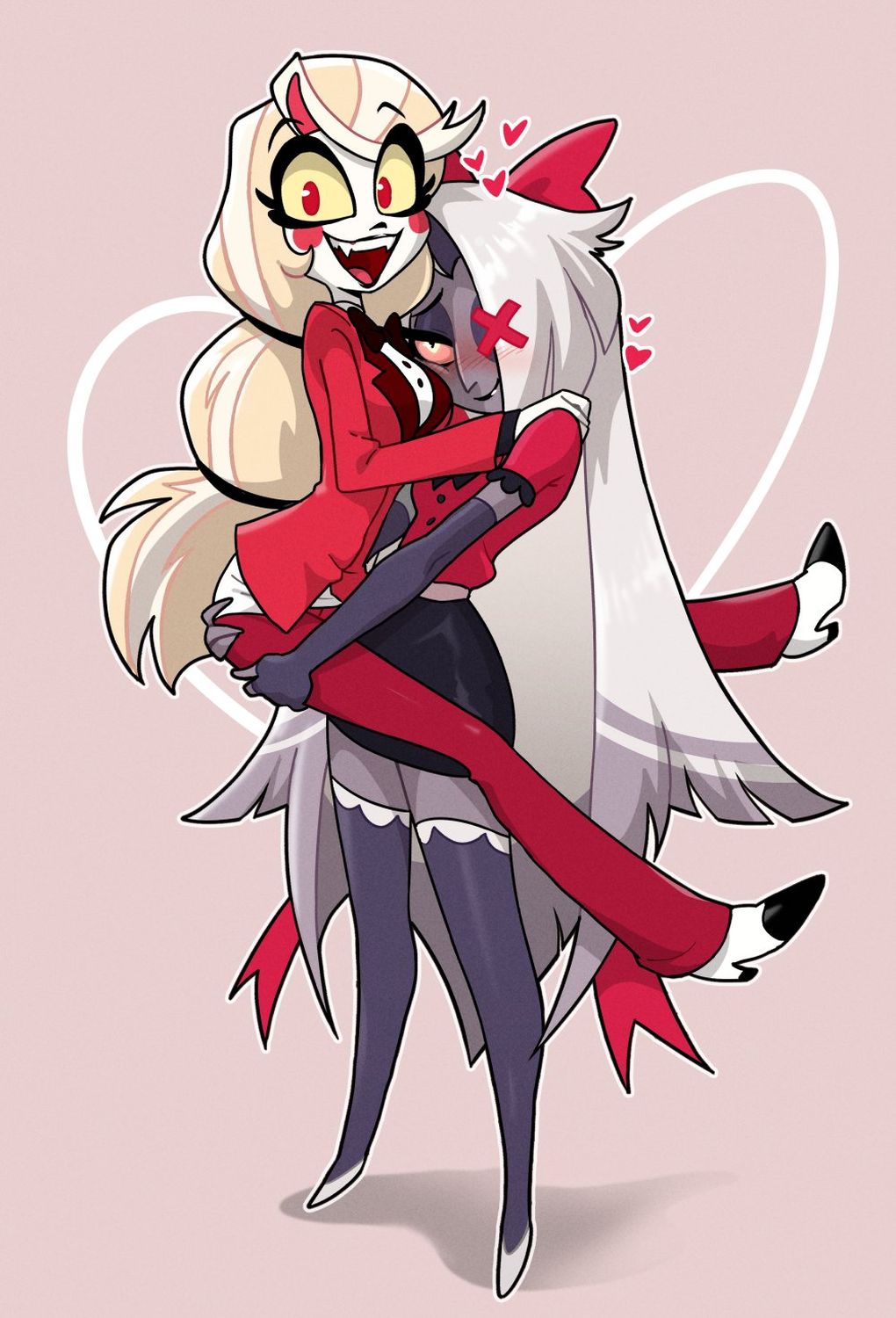 Charlie Morningstar Hazbin Hotel and Vaggie Hazbin Hotel Yuri Nasty